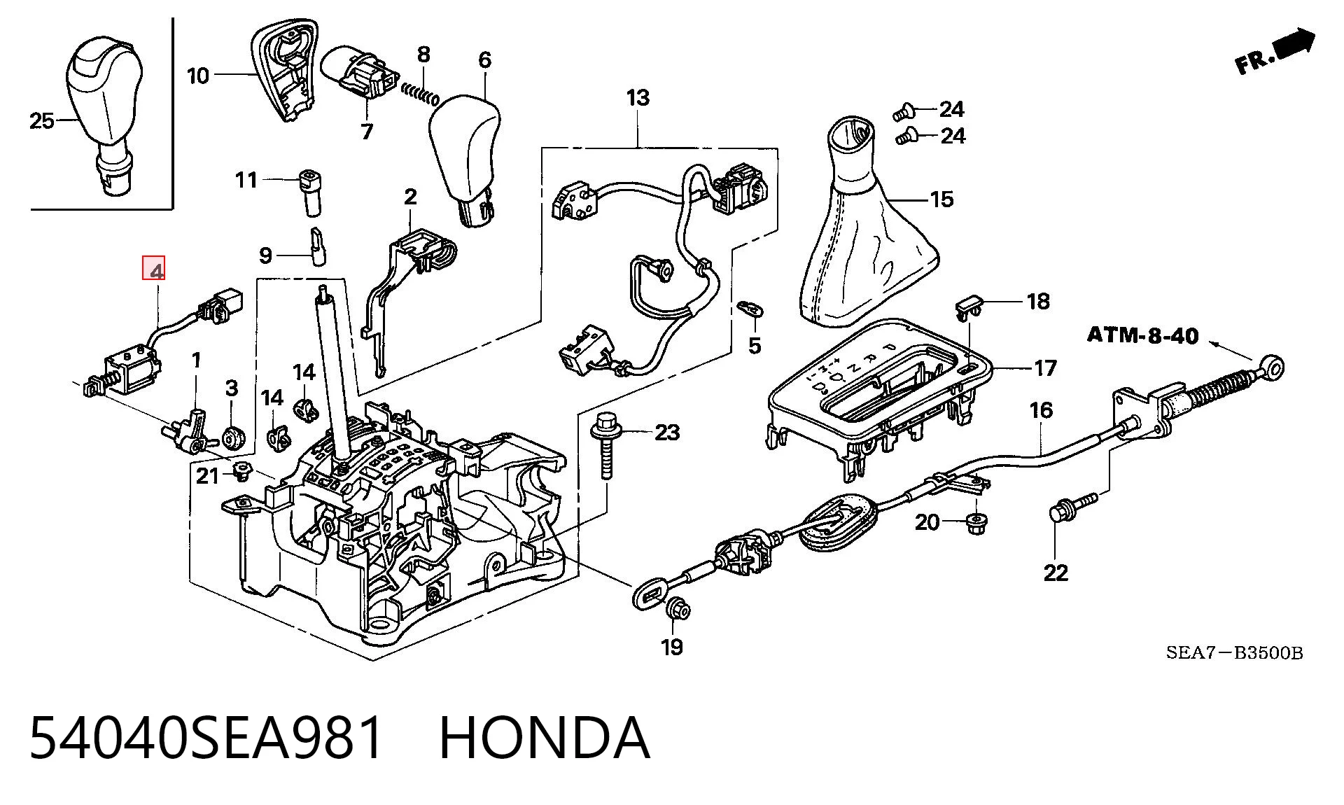 54040SEA981 Honda 
