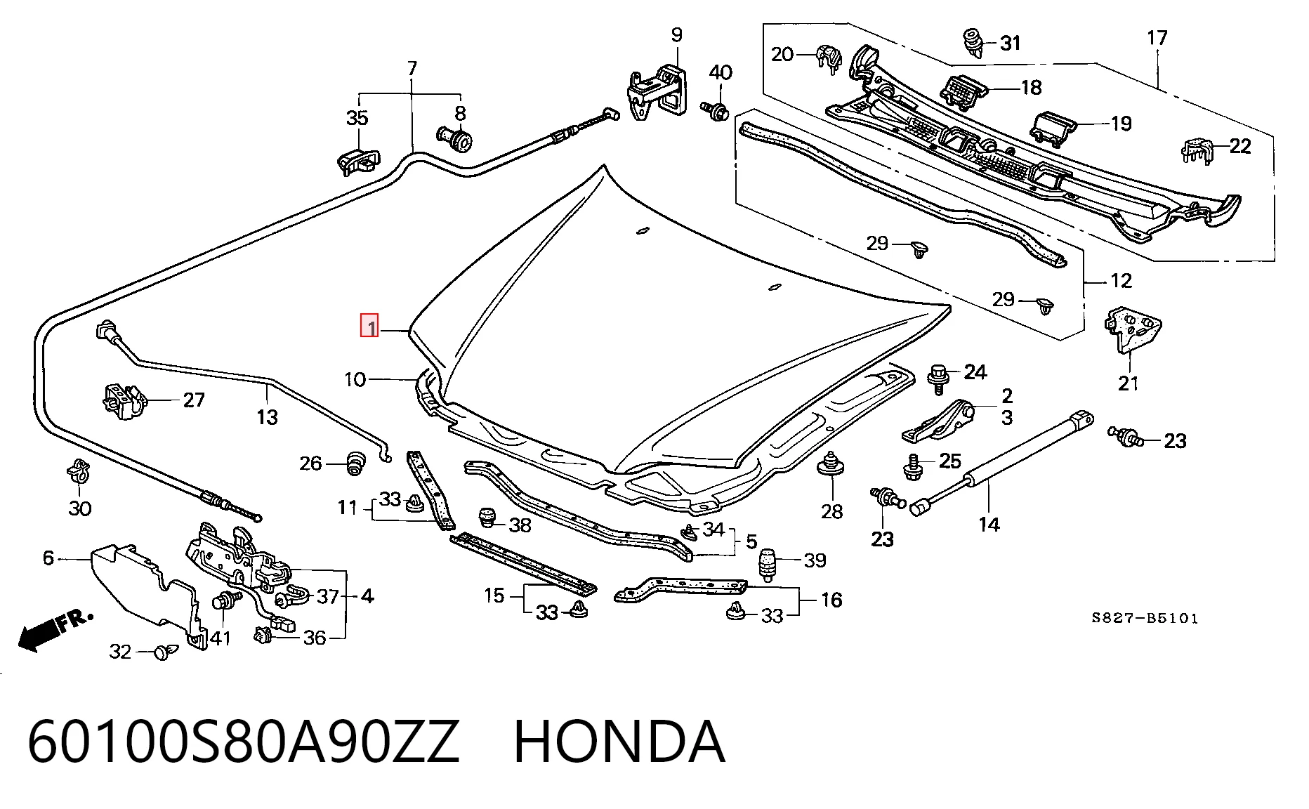 Капот Honda Accord 6 CG