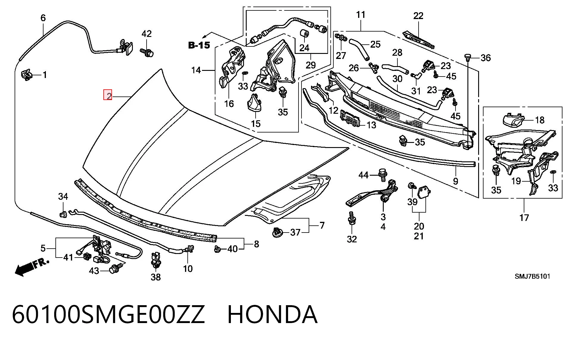 Капот на Honda Civic VIII FK, FN