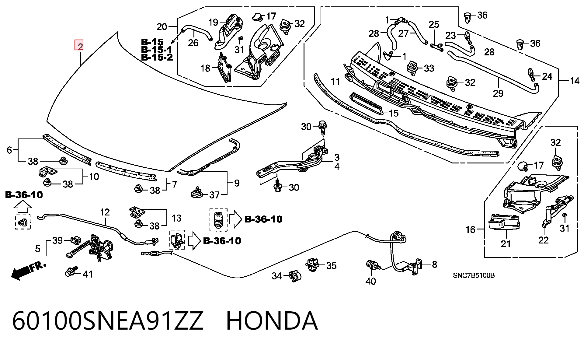 Капот Honda Civic VIII седан (FD, FA) (2005 - 2013) ціна, від 113.99 USD