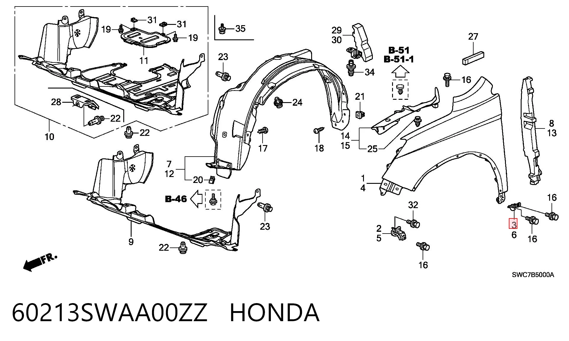 60213SWAA00ZZ Honda 