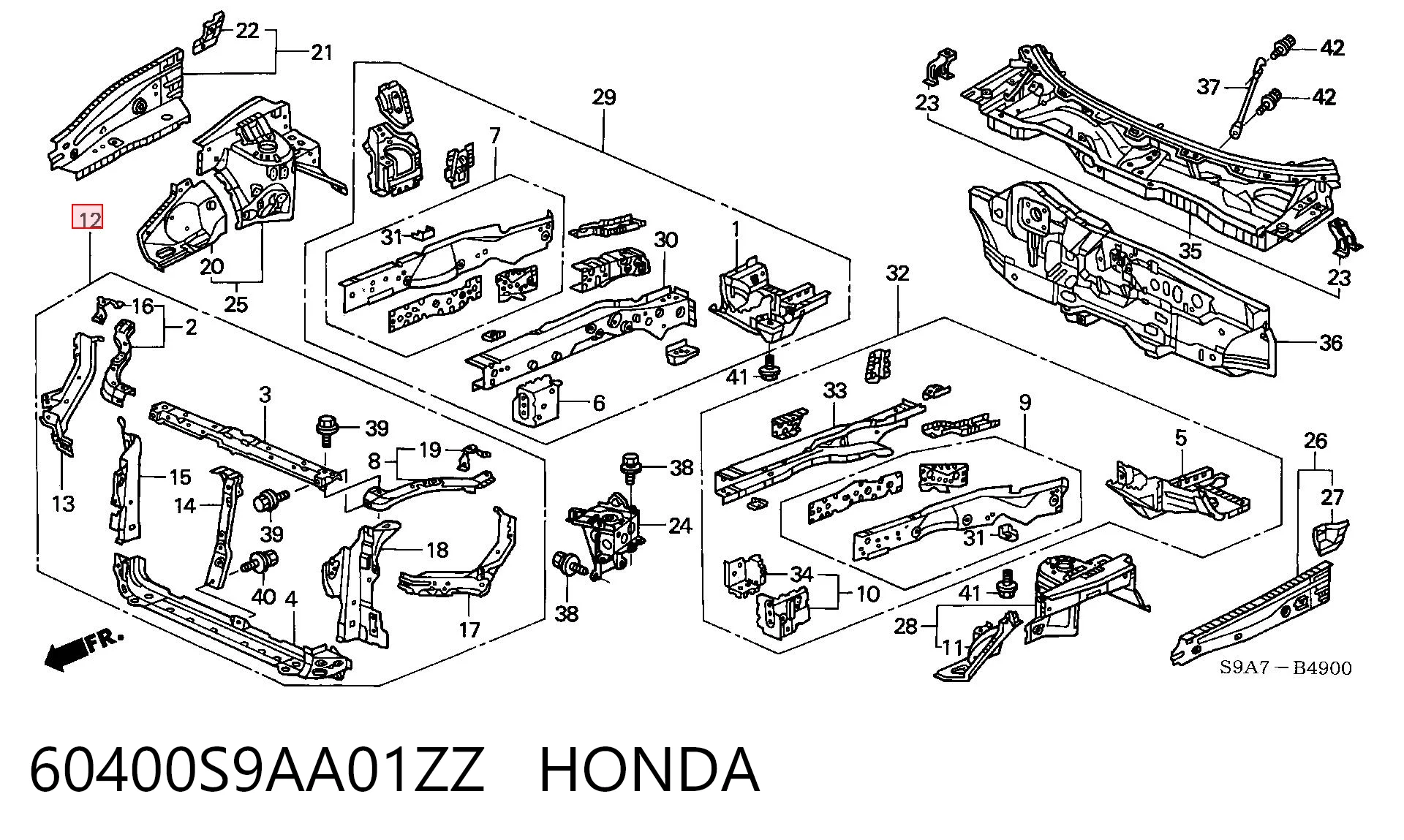 60400S9AA01ZZ Honda Телевізор