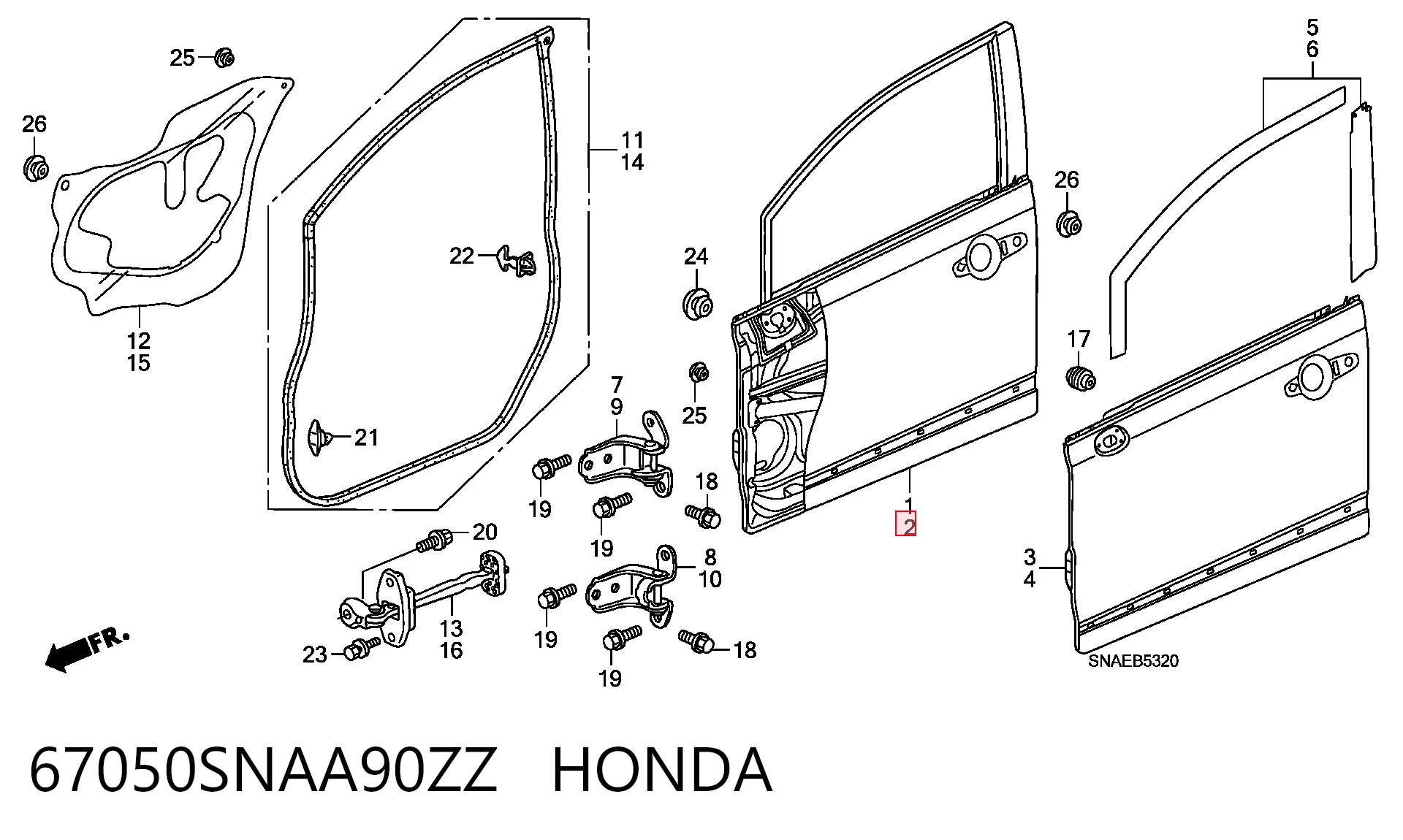 Дверь передня ліва на Honda Civic VIII FD, FA