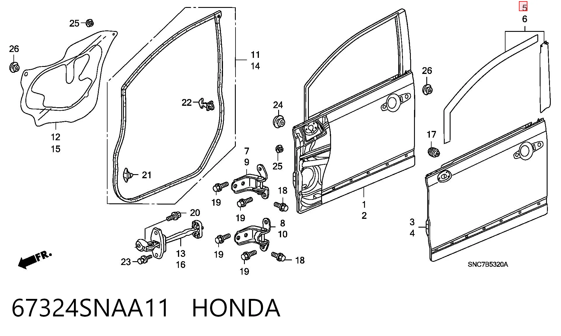 67324SNAA11 Honda 