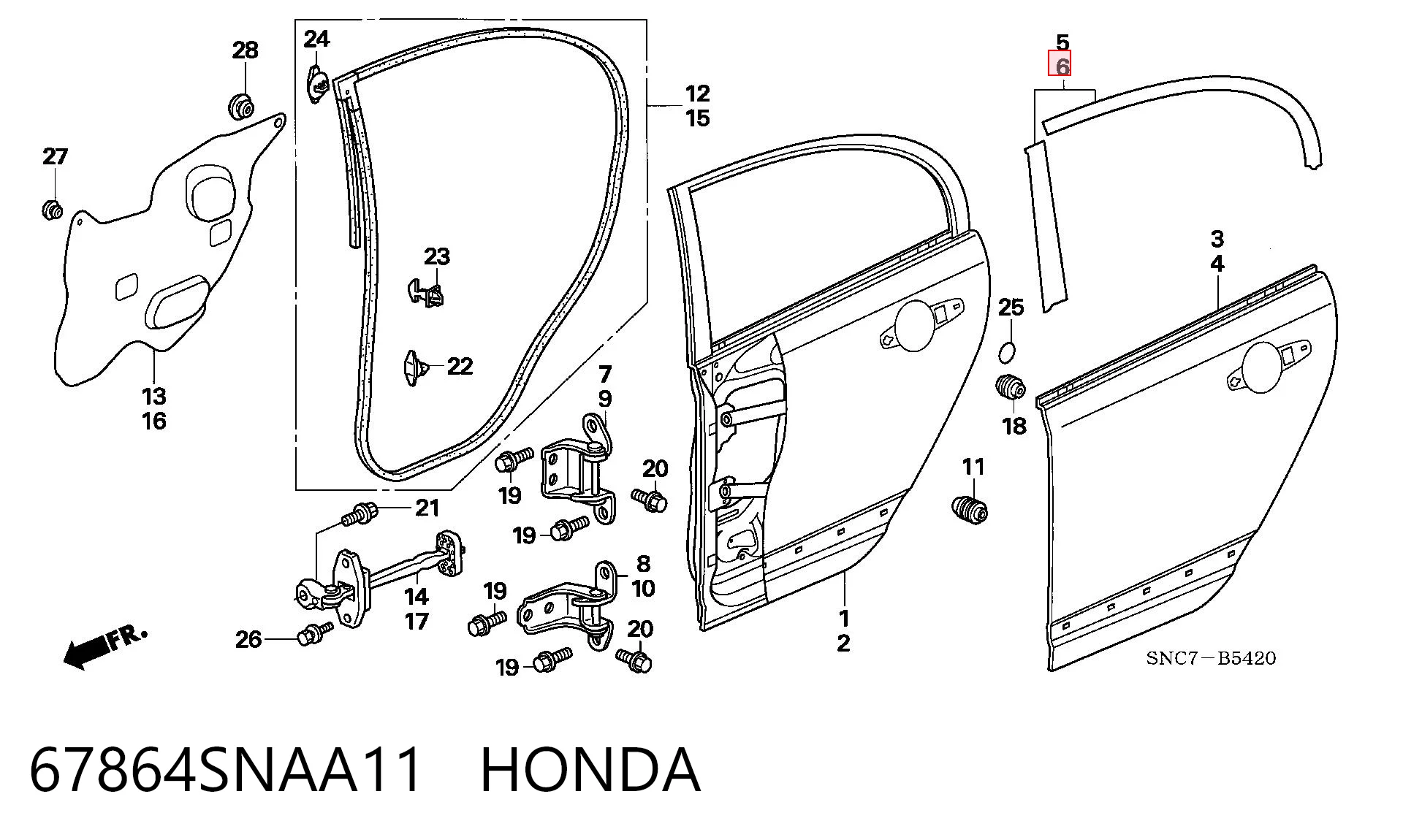 67864SNAA11 Honda 