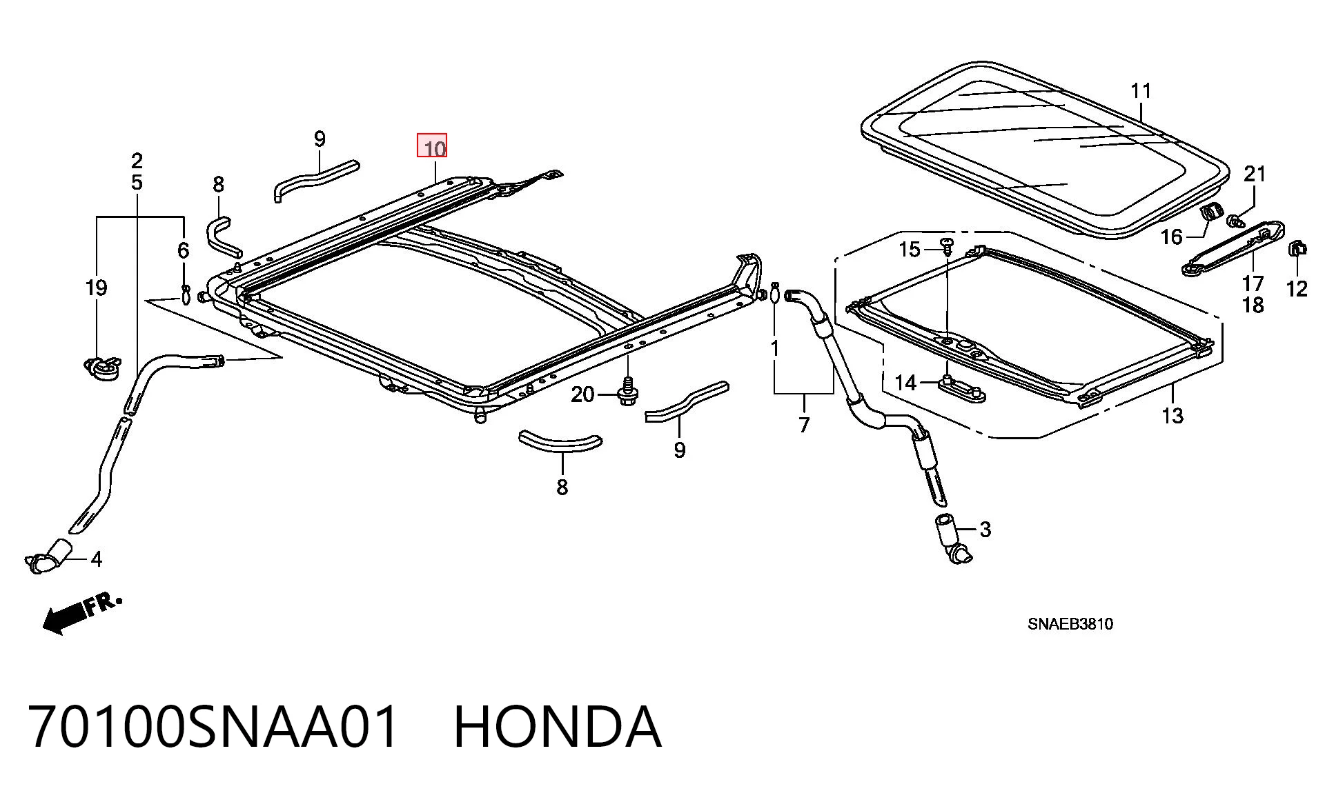 70100SNAA01 Honda Панель люка