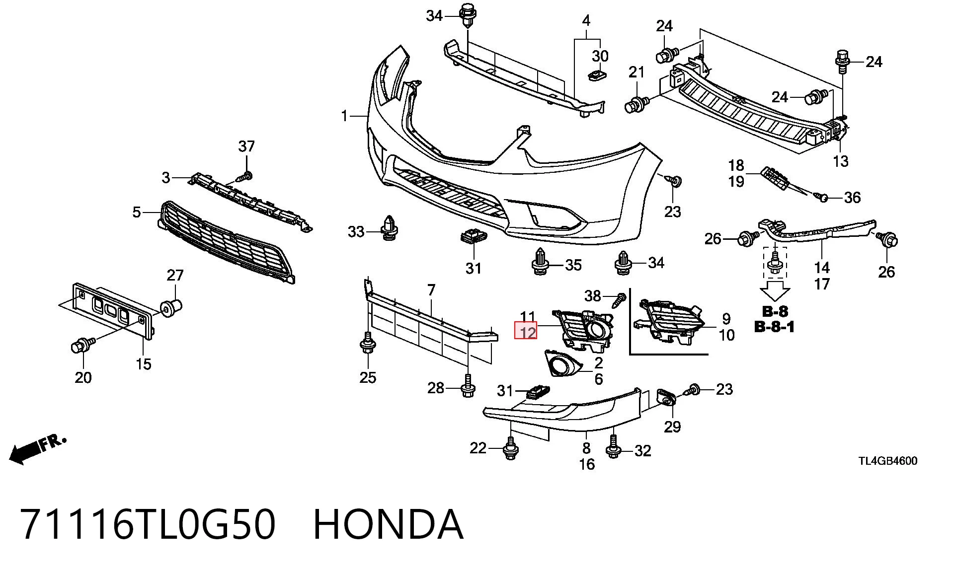 71116TL0G50 Honda