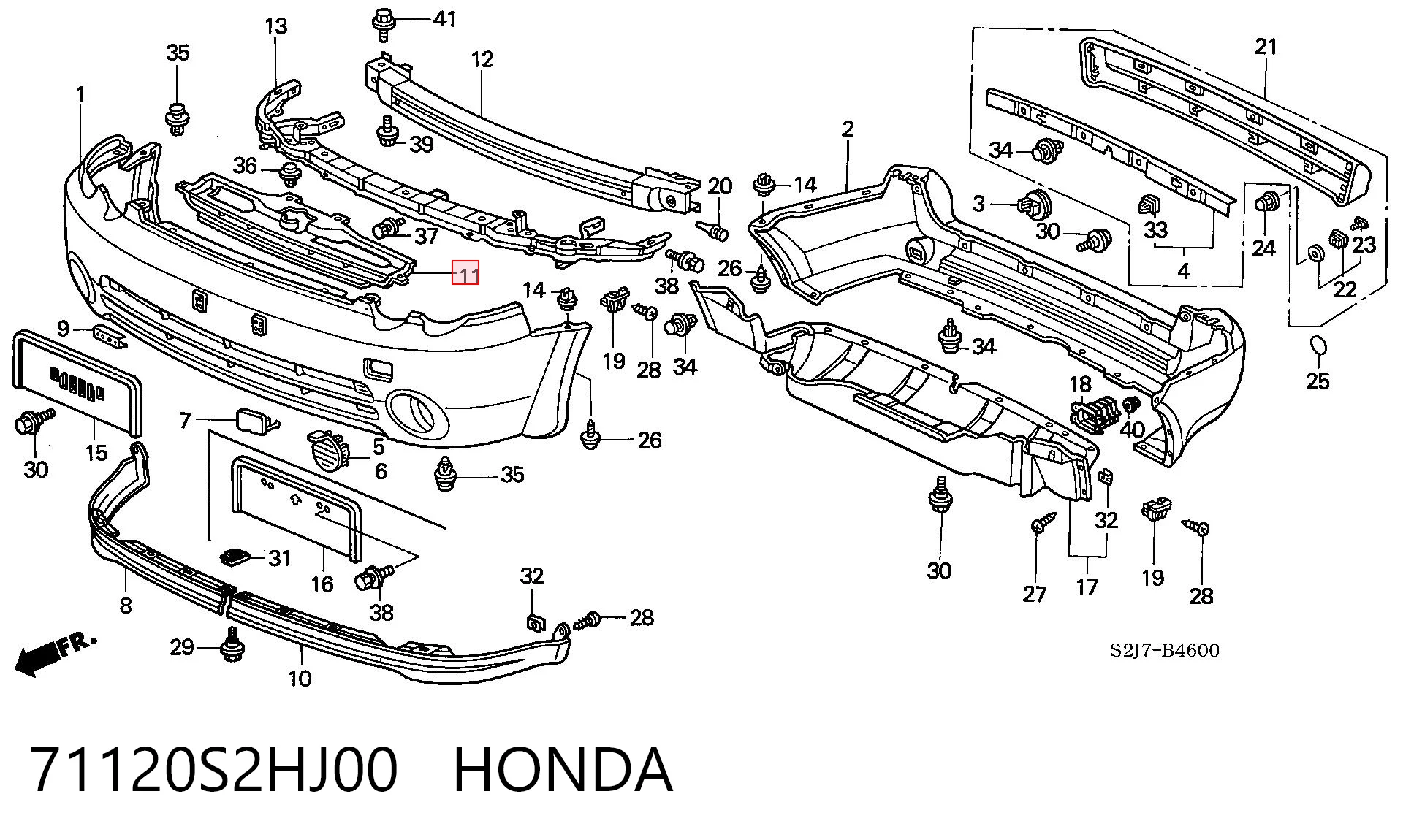 71120S2HJ00 Honda