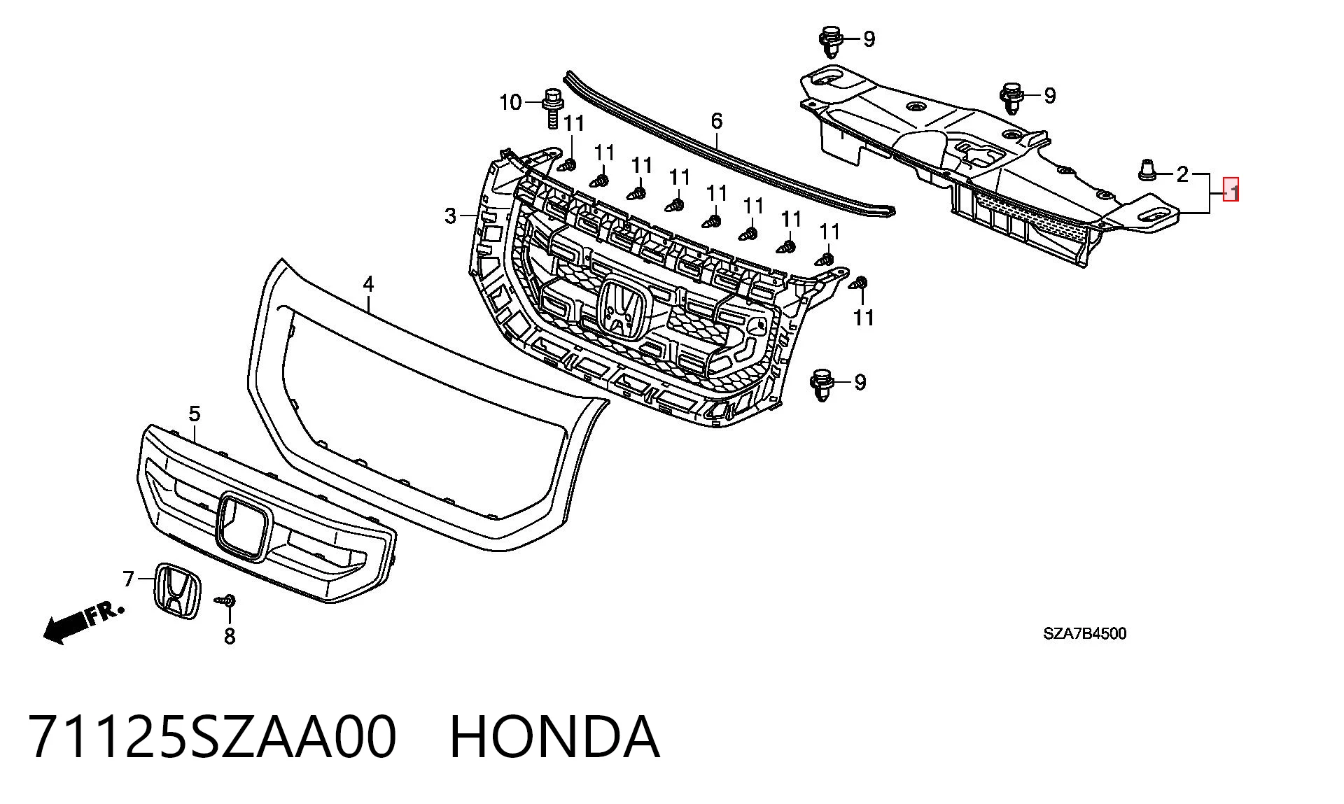 71125SZAA00 Honda 