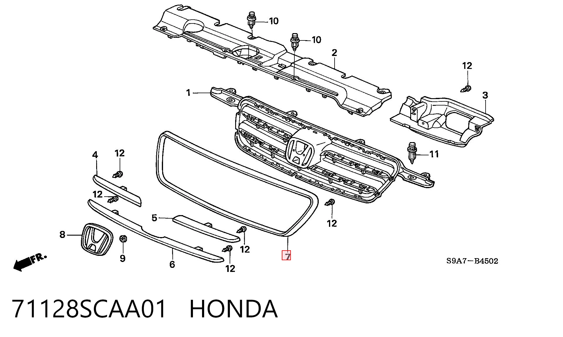 71128SCAA01 Honda