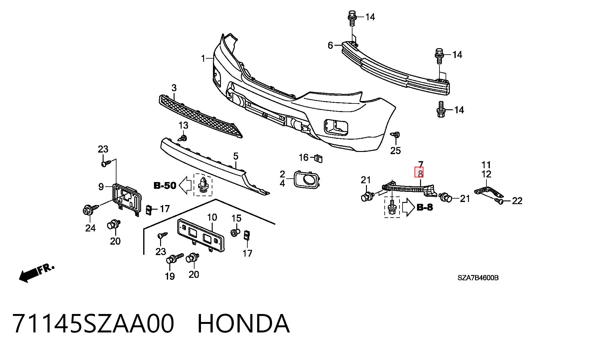 71145SZAA00 Honda 