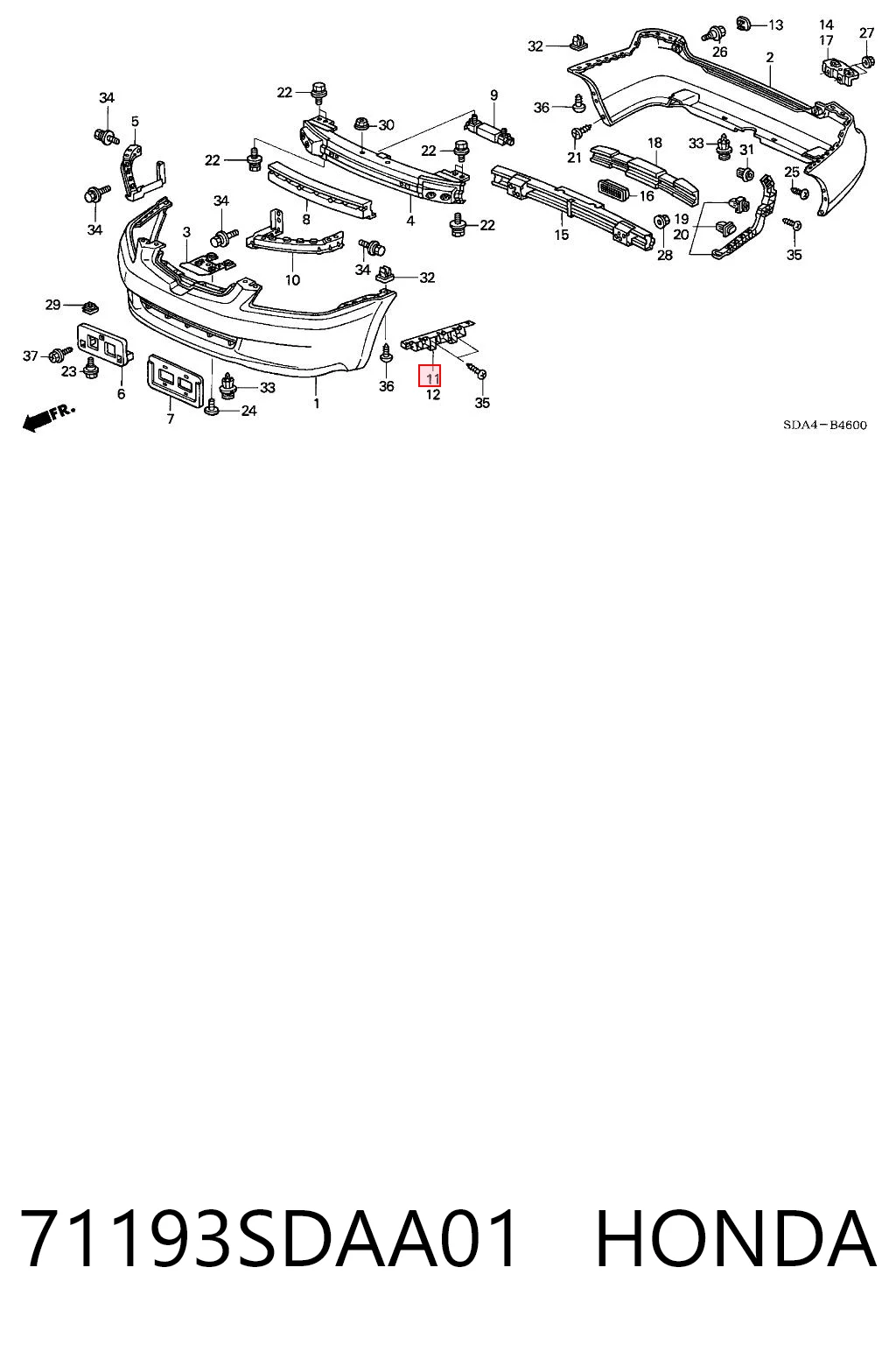 71193SDAA01 Honda 