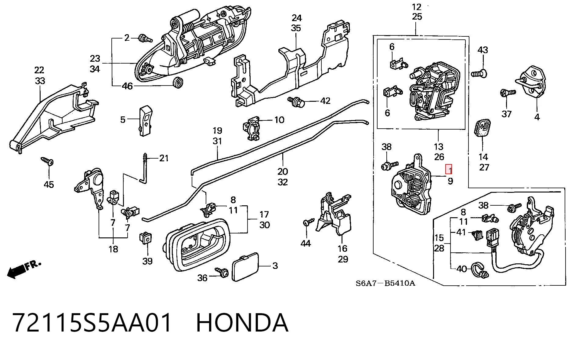 72115S5AA01 Honda 