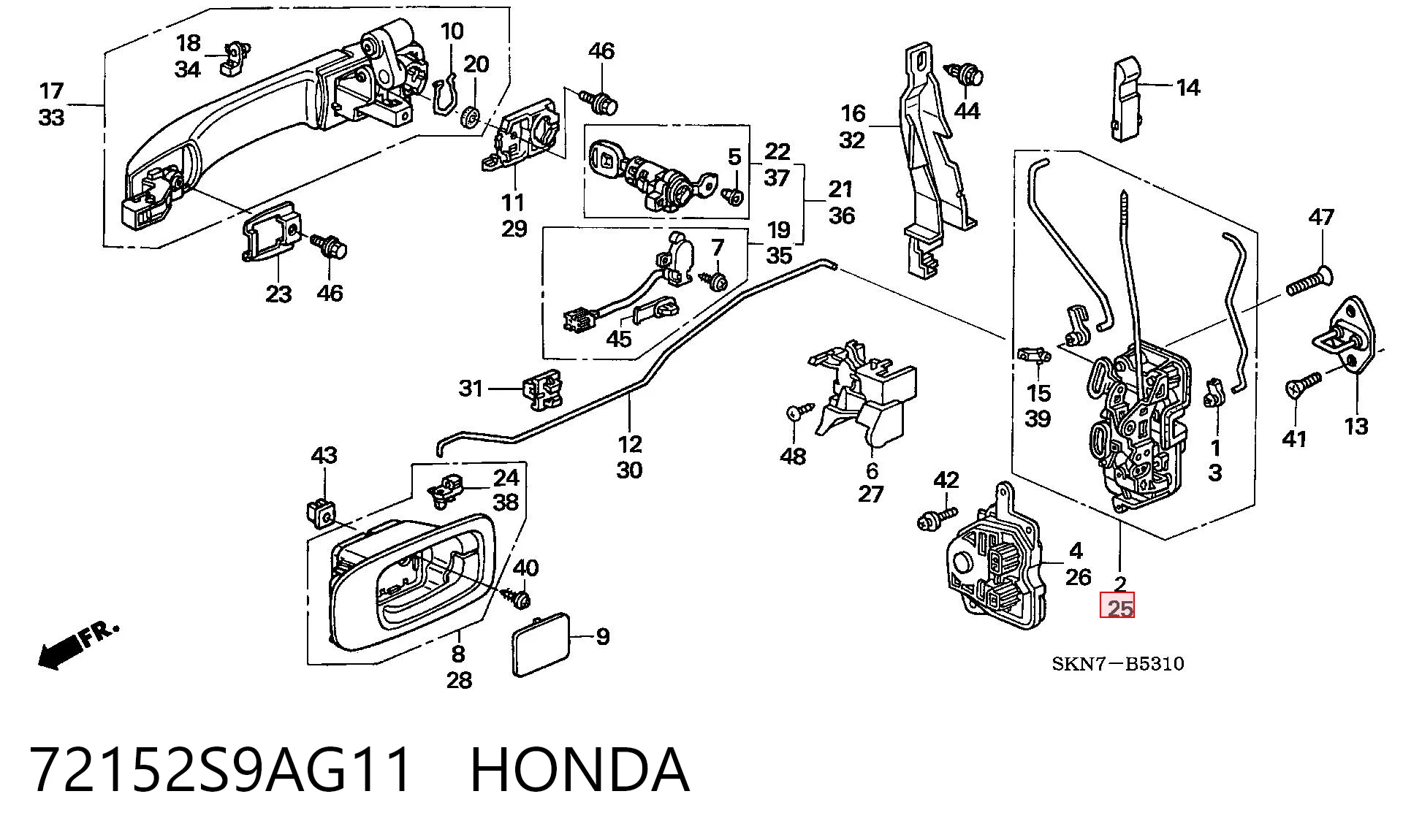 72152S9AG11 Honda 