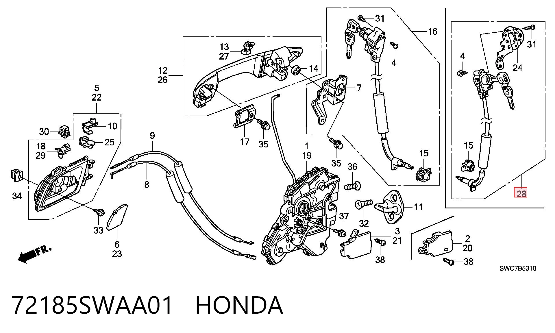 72185SWAA01 Honda 