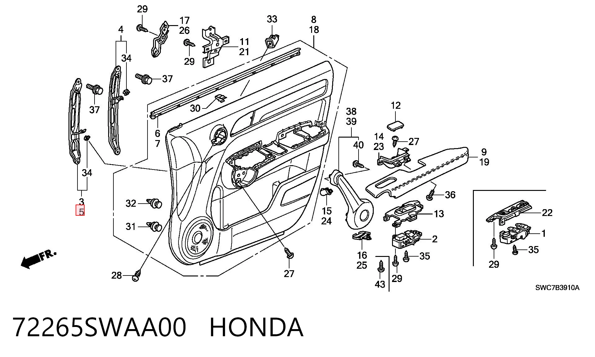 72265SWAA00 Honda 