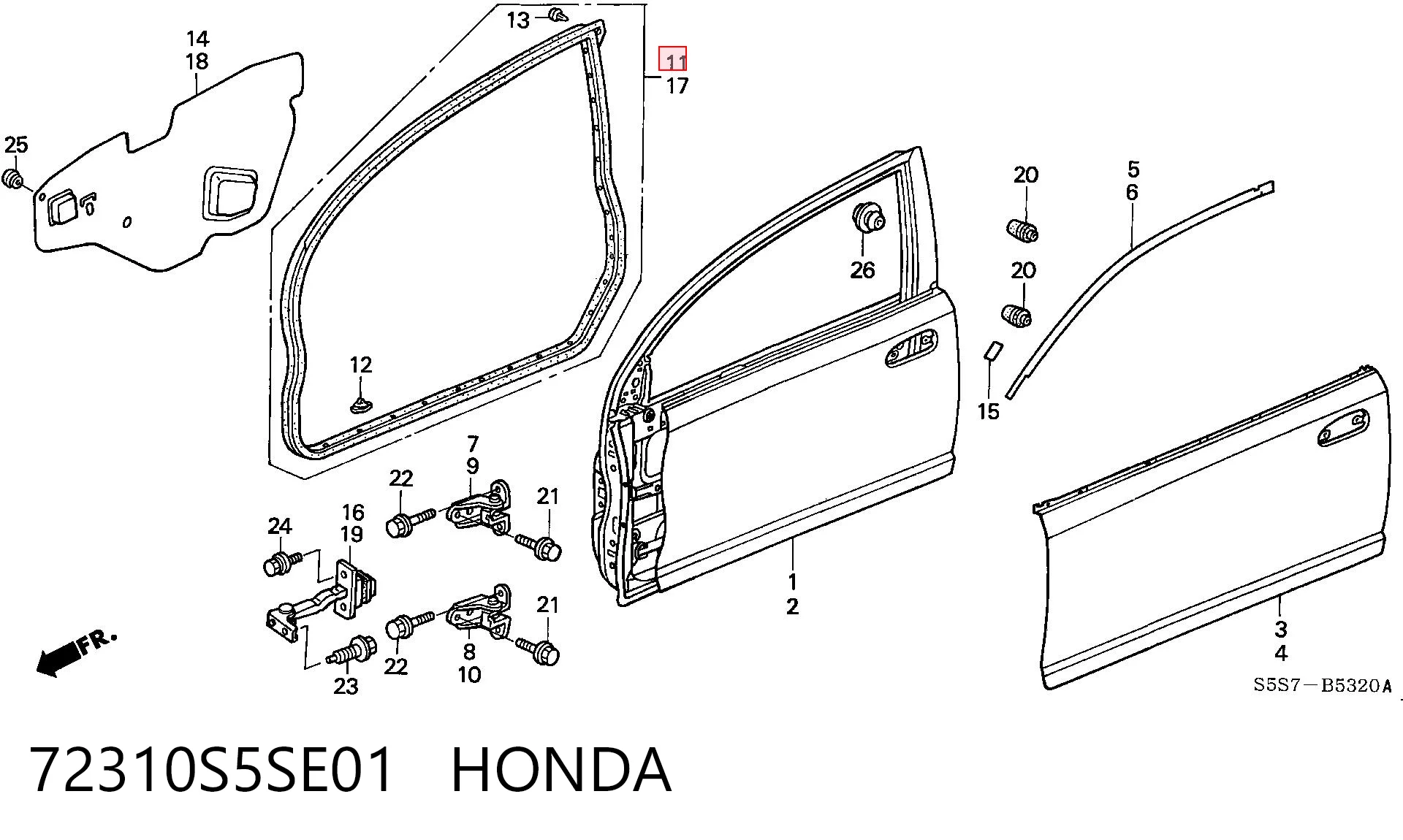 72310S5SE01 Honda 