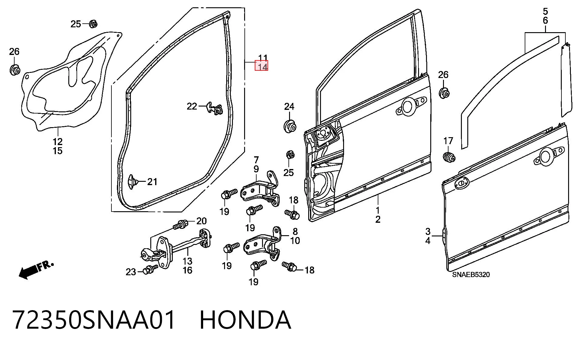 72350SNAA01 Honda 