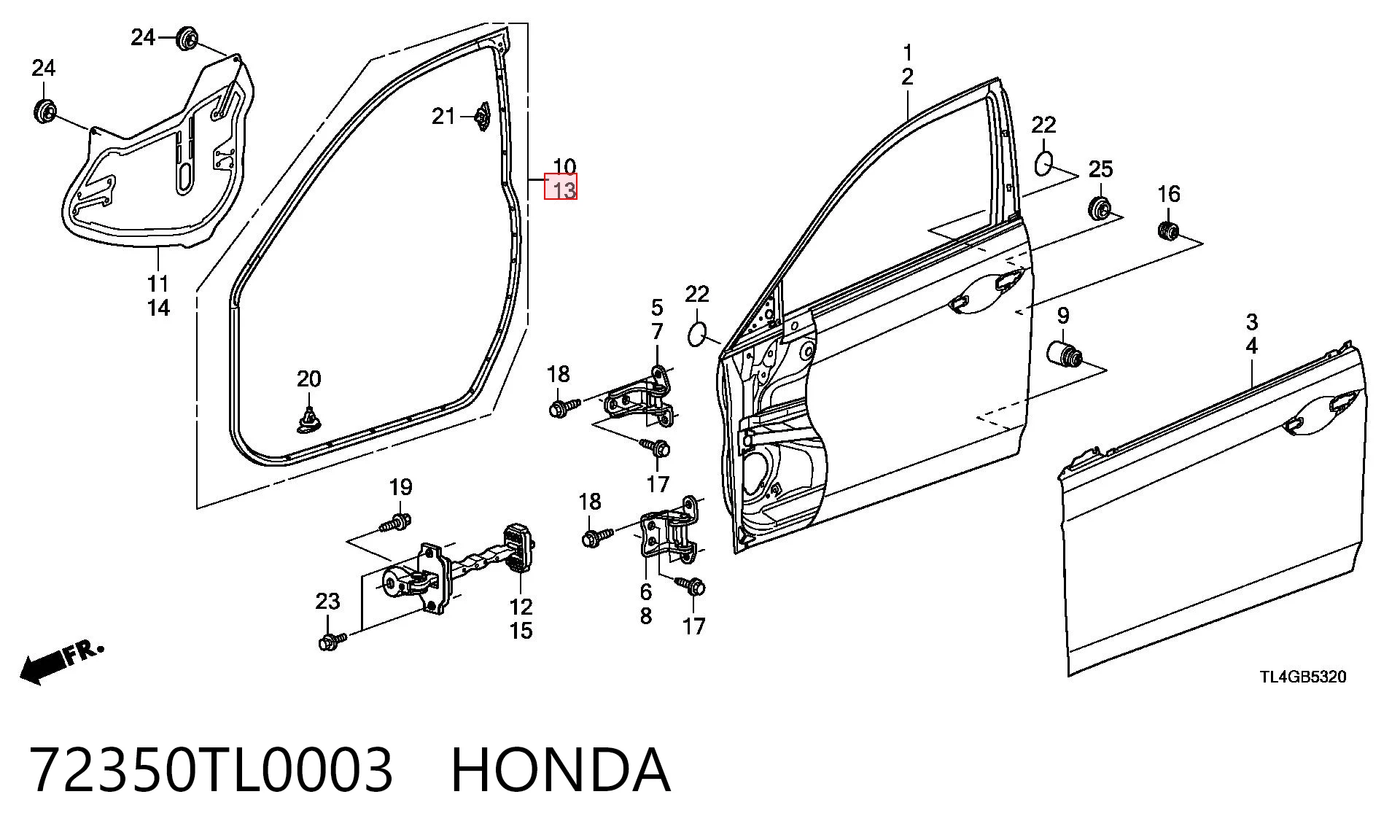 72350TL0003 Honda 