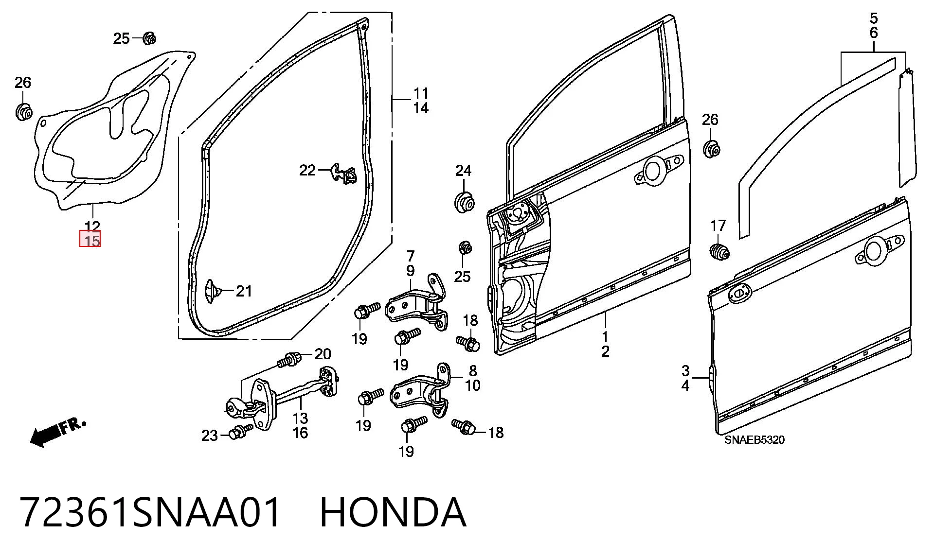 72361SNAA01 Honda 