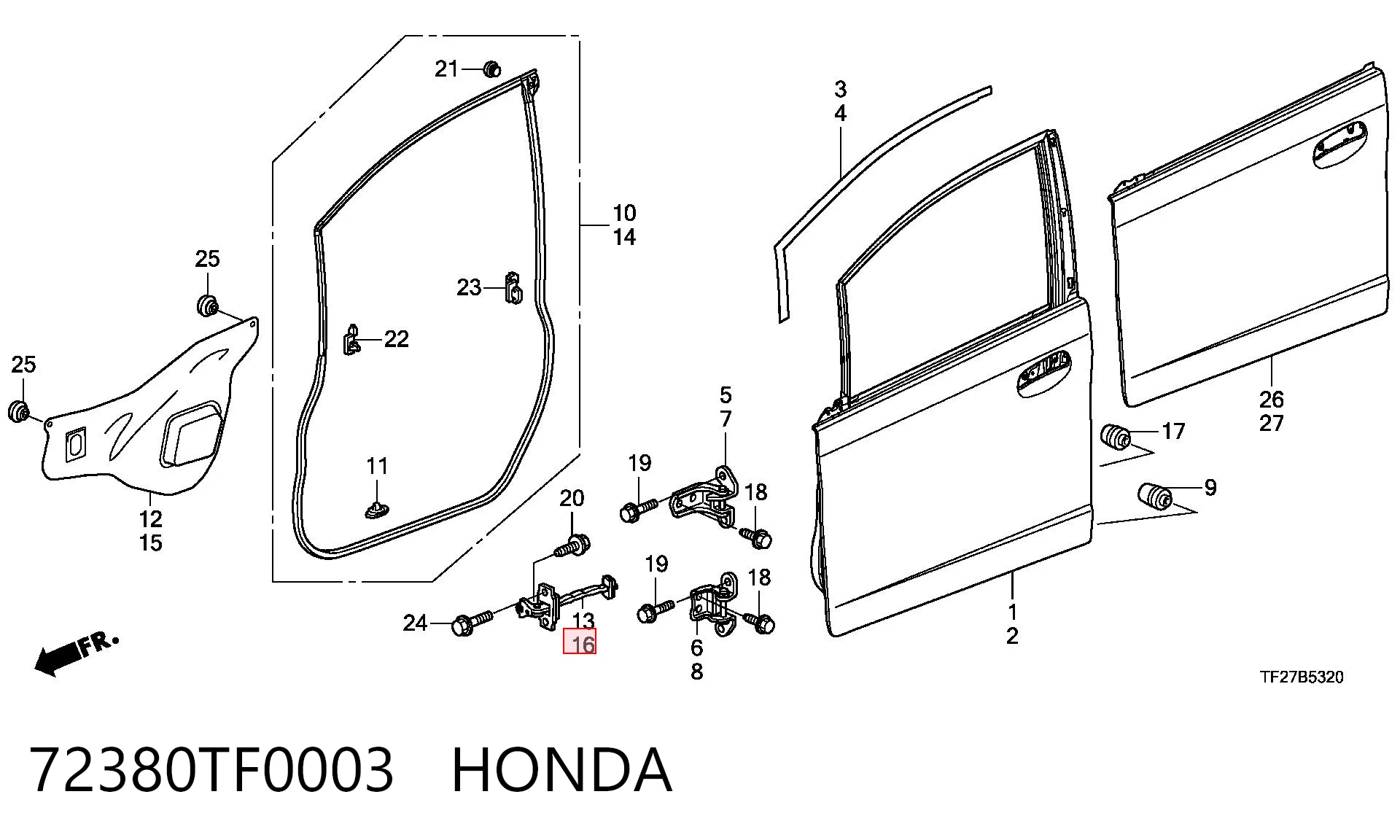 72380TF0003 Honda 