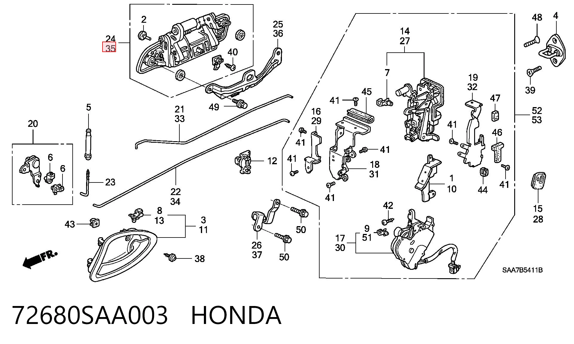 72680SAA003 Honda