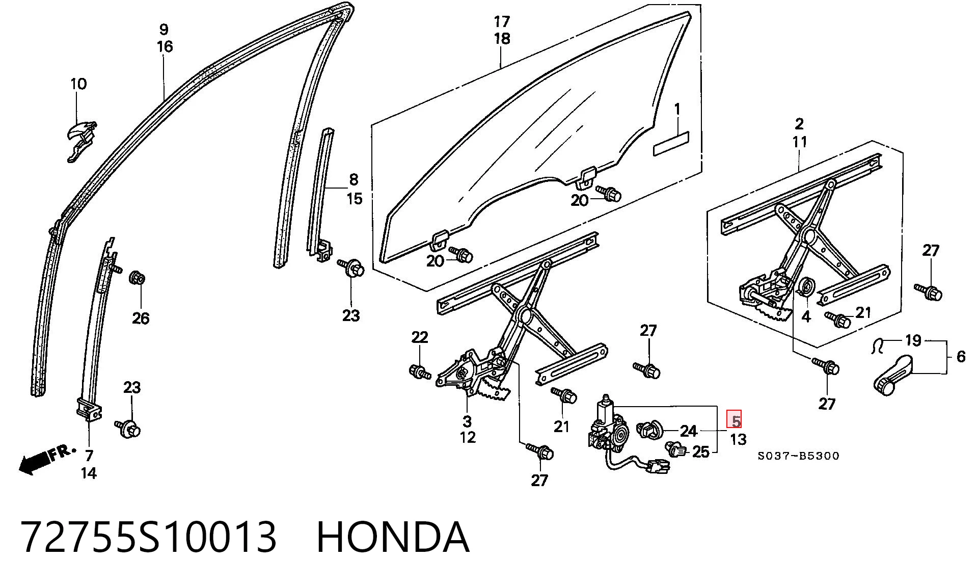 72755S10013 Honda 