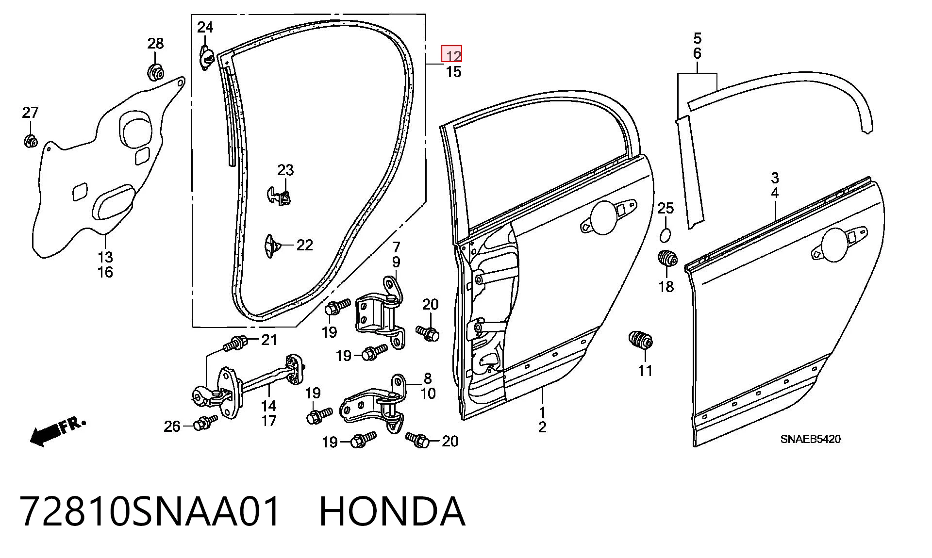 72810SNAA01 Honda 