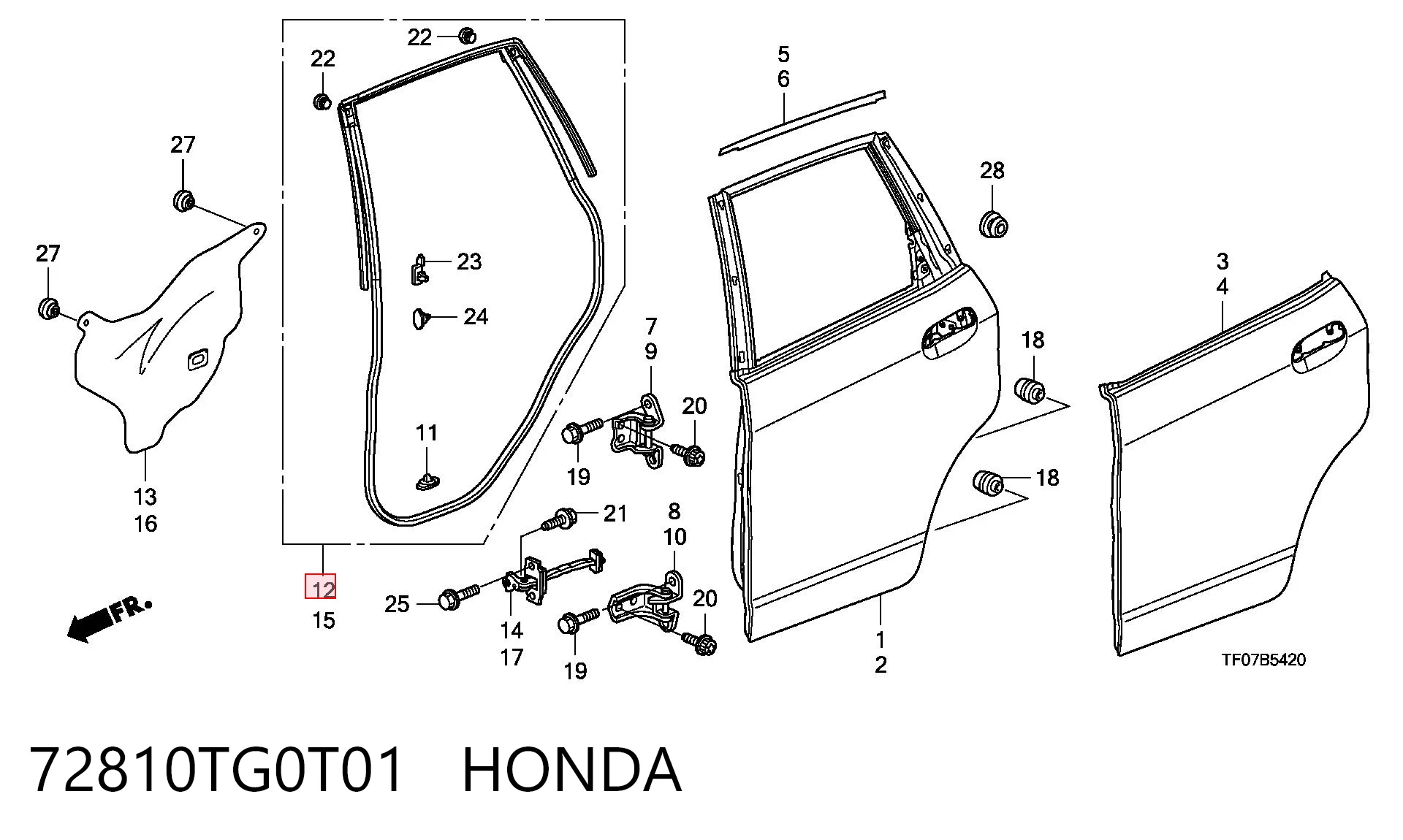 72810TG0T01 Honda 