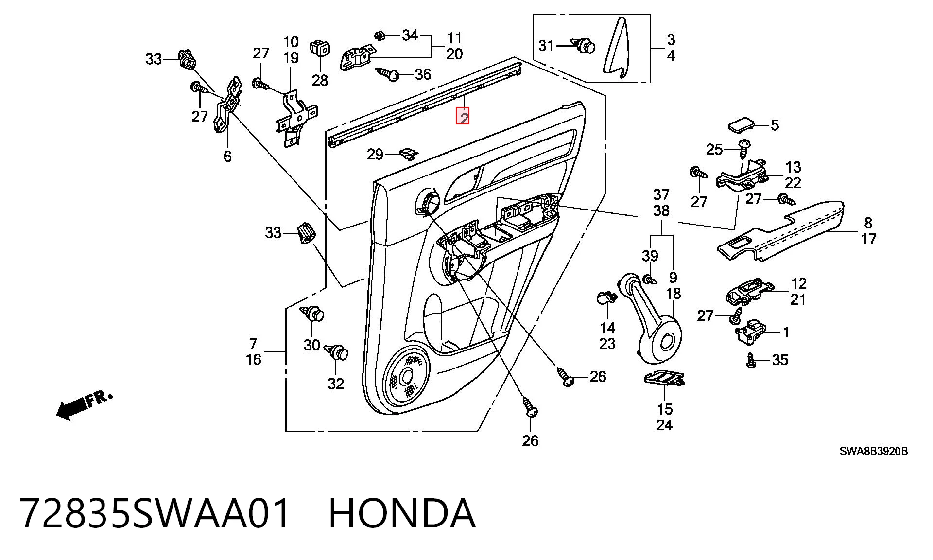 72835SWAA01 Honda 