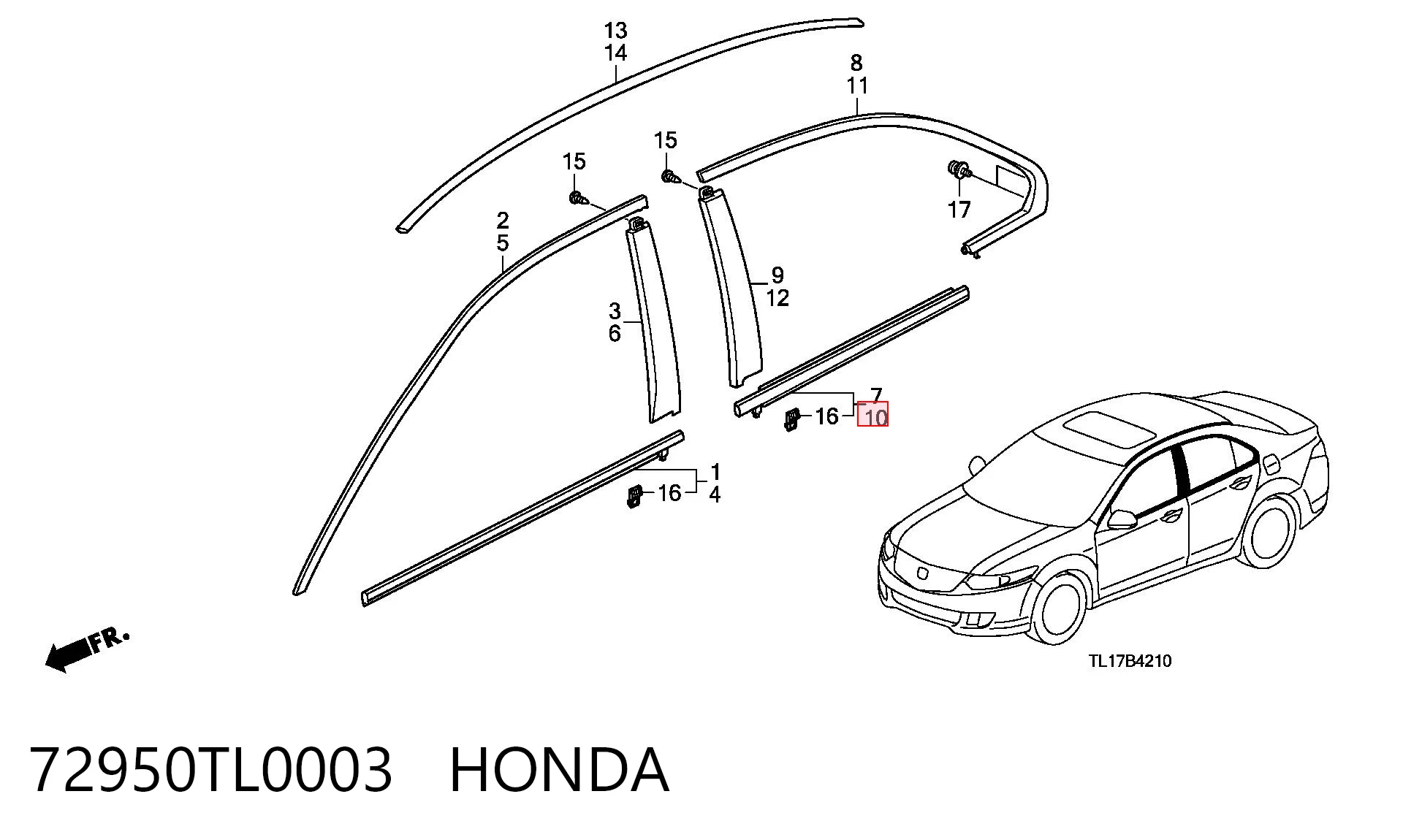 72950TL0003 Honda 