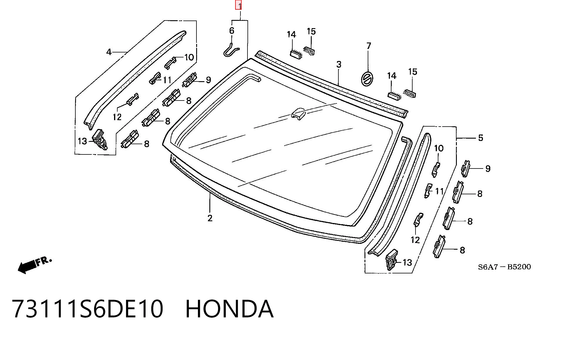 Автомобільне скло на Honda Civic VII EU, EP, EV