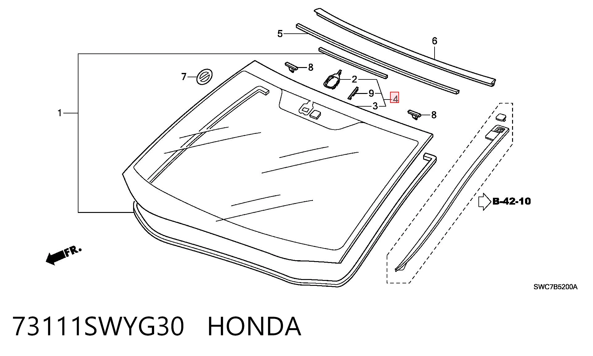 Автоскло XYG 3010D13 ціна, від 76.46 USD