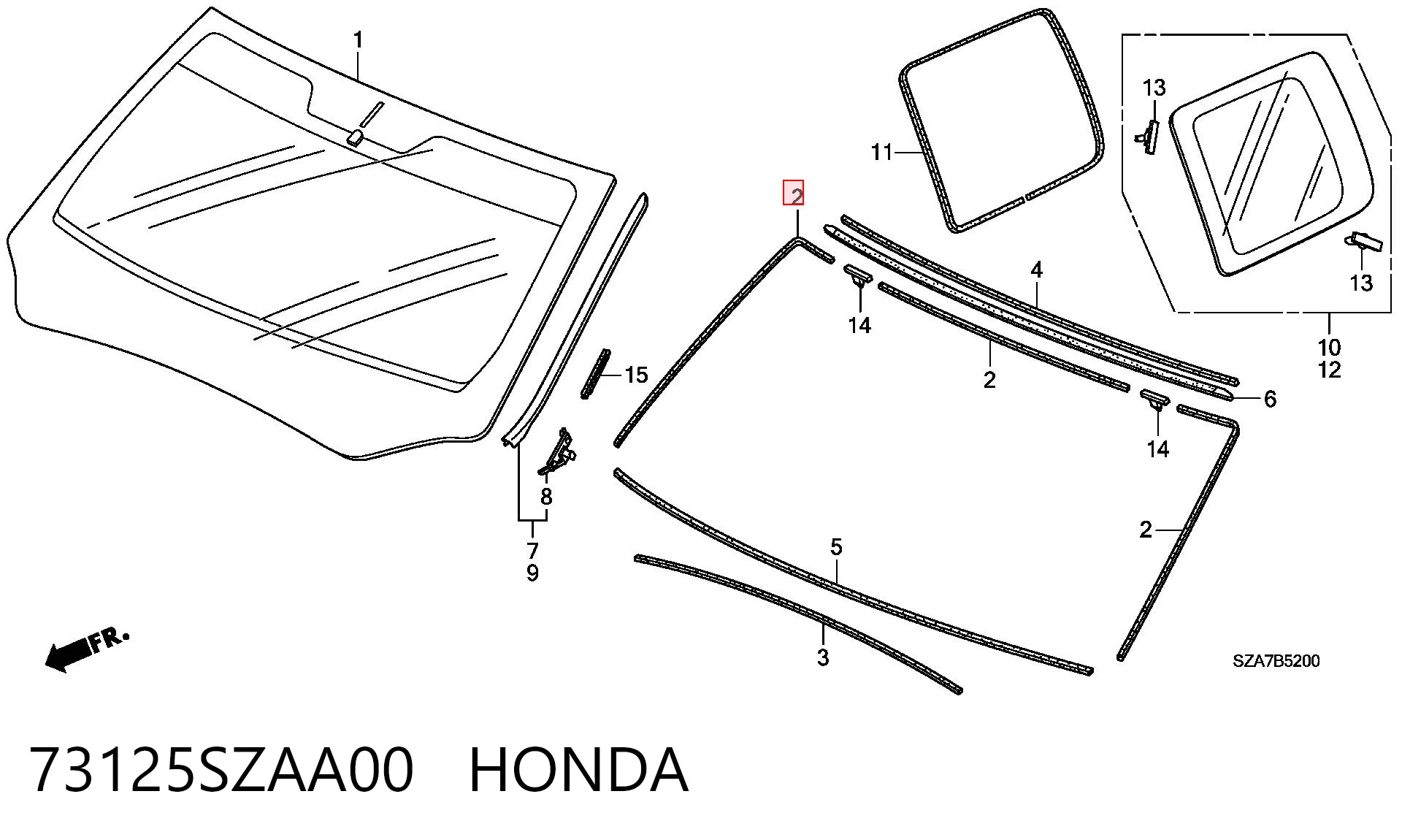 73125SZAA00 Honda 