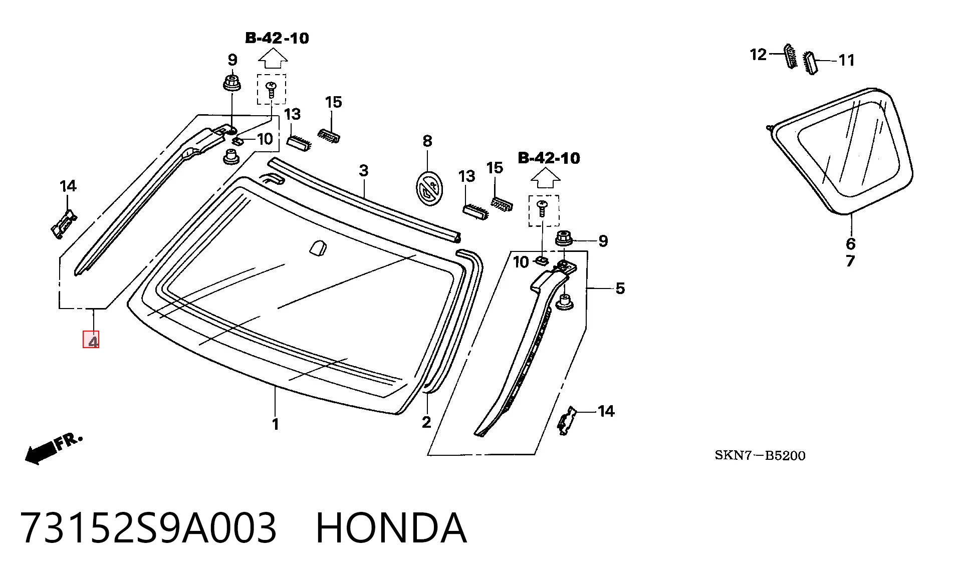 73152S9A003 Honda 
