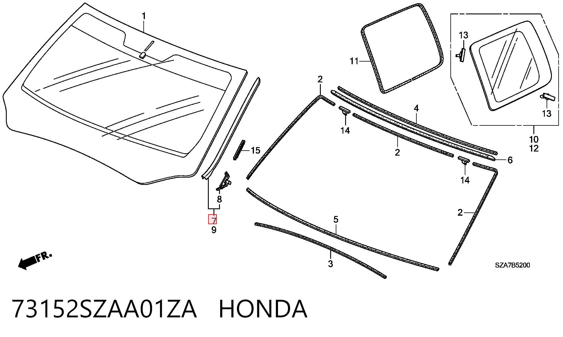 73152SZAA01ZA Honda 