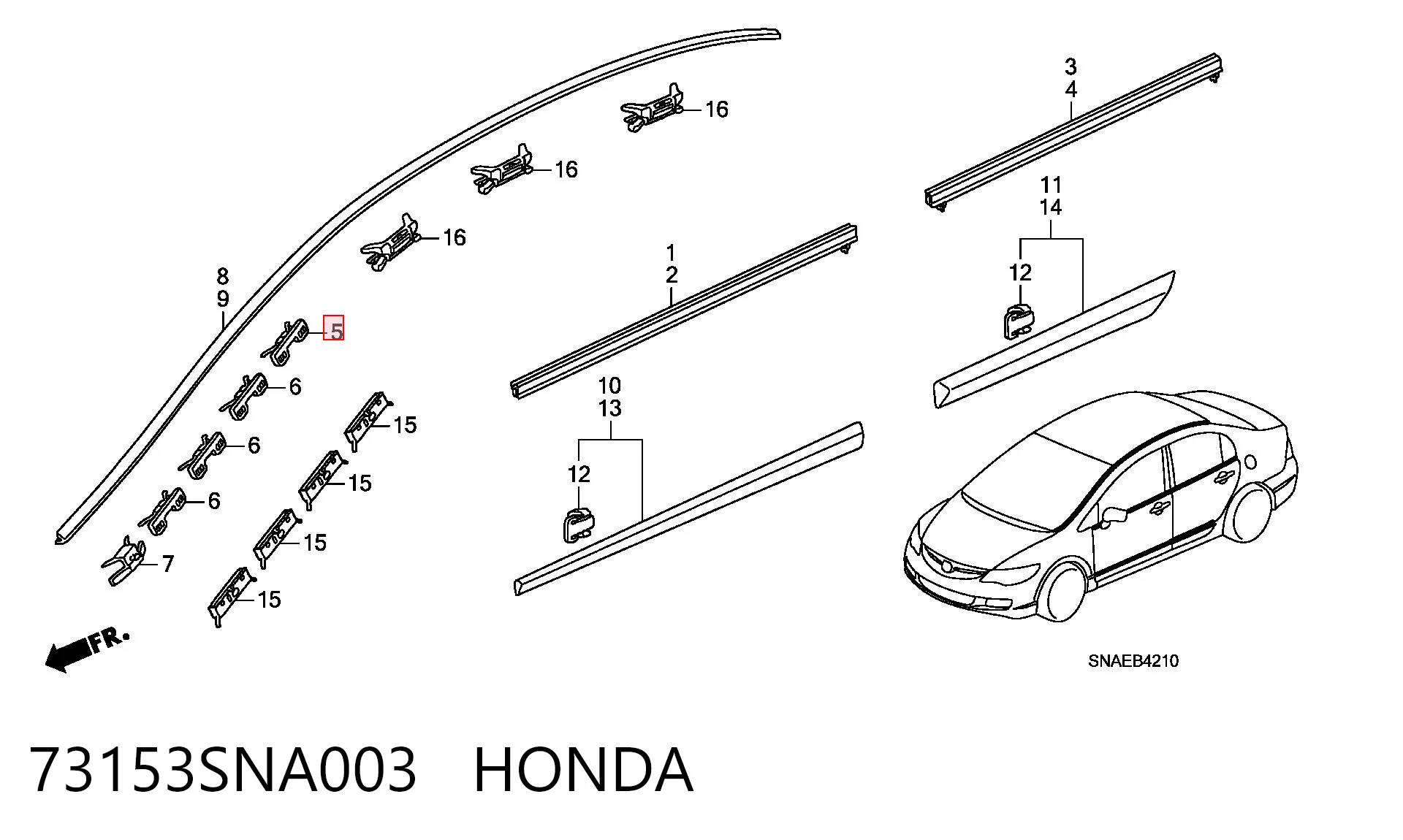 73153SNA003 Honda 