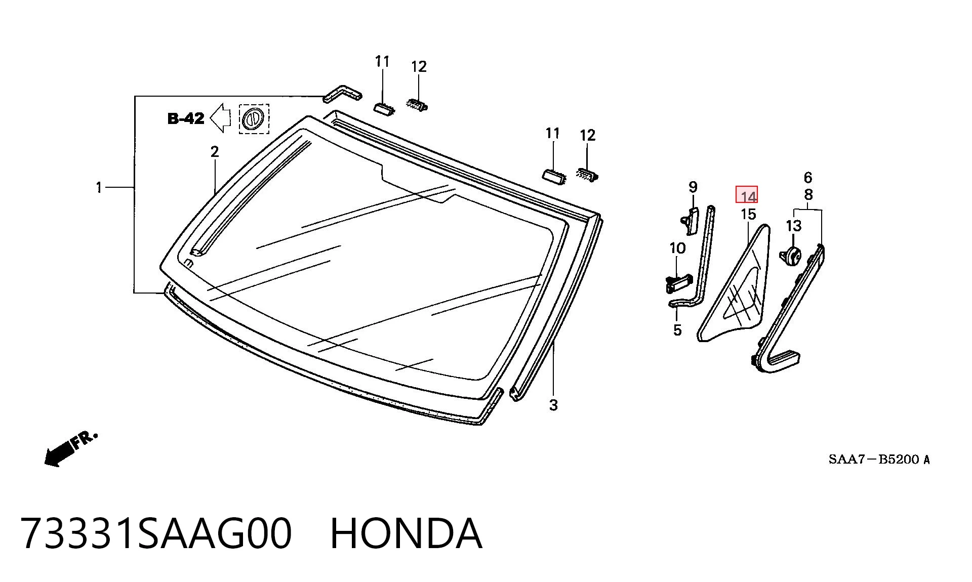73331SAAG00 Honda 