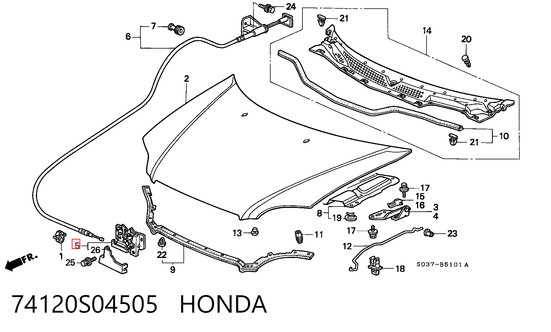 Замок капота Honda Civic VI седан (EJ9, EK3/4) (1995 - 2001) ціна, від 13.97 USD