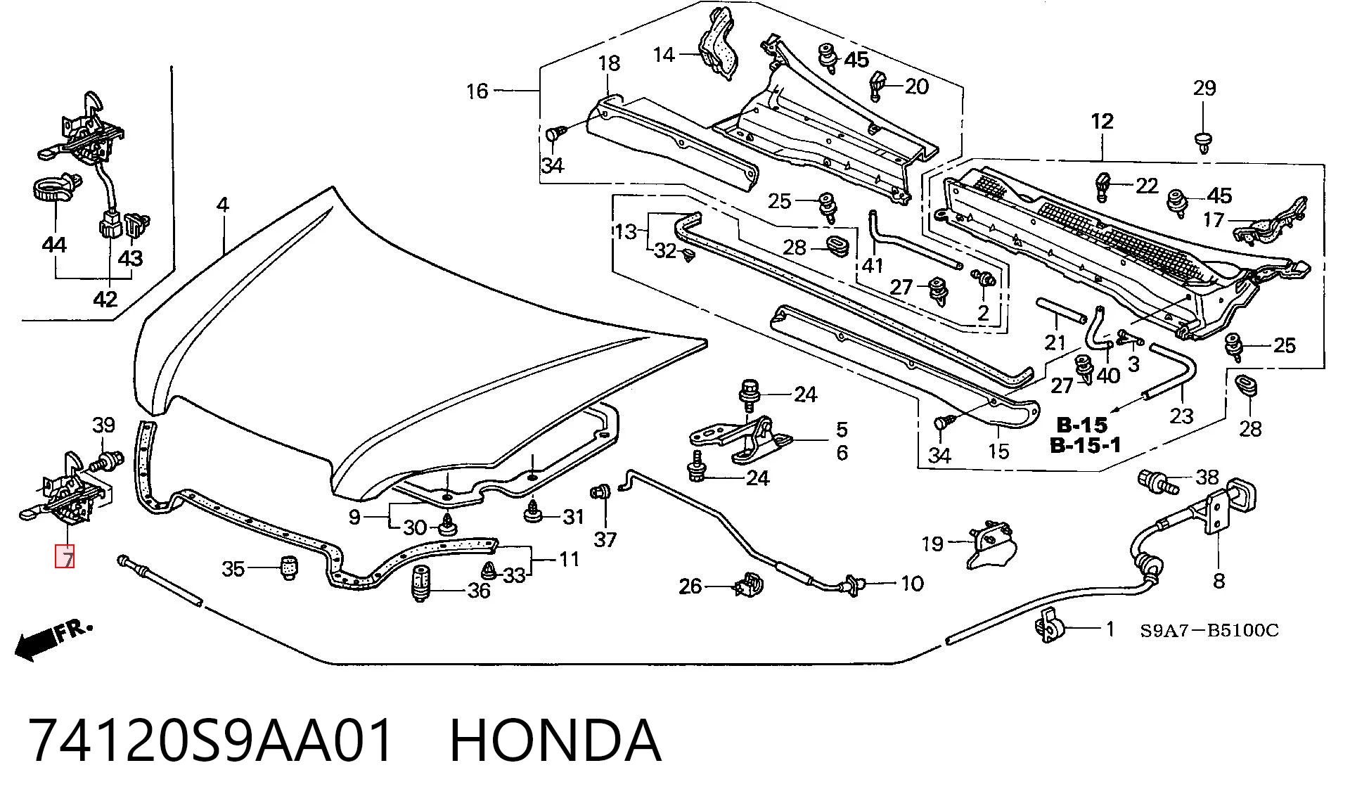Купити Замок капота Honda CR-V II RD