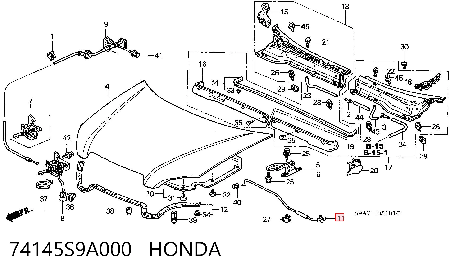 74145S9A000 Honda 
