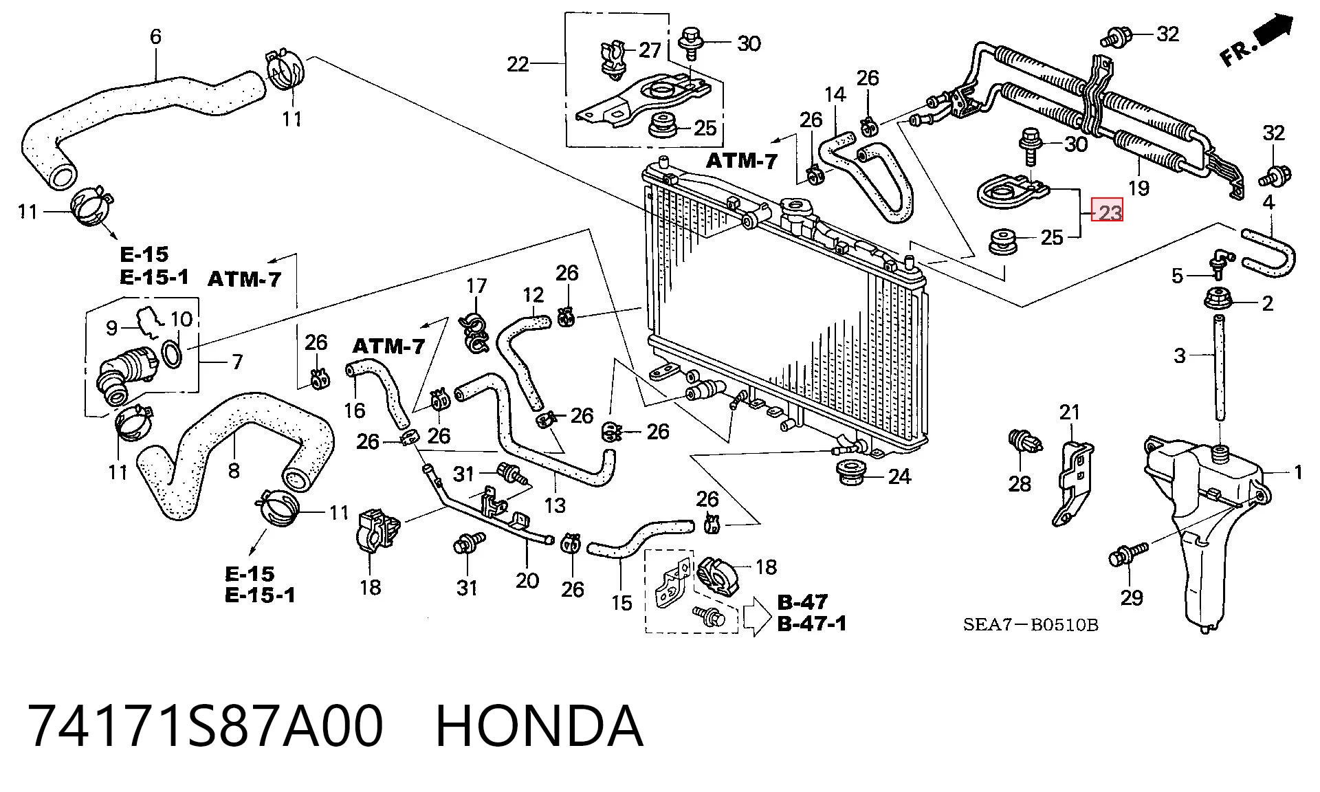 74171S87A00 Honda 
