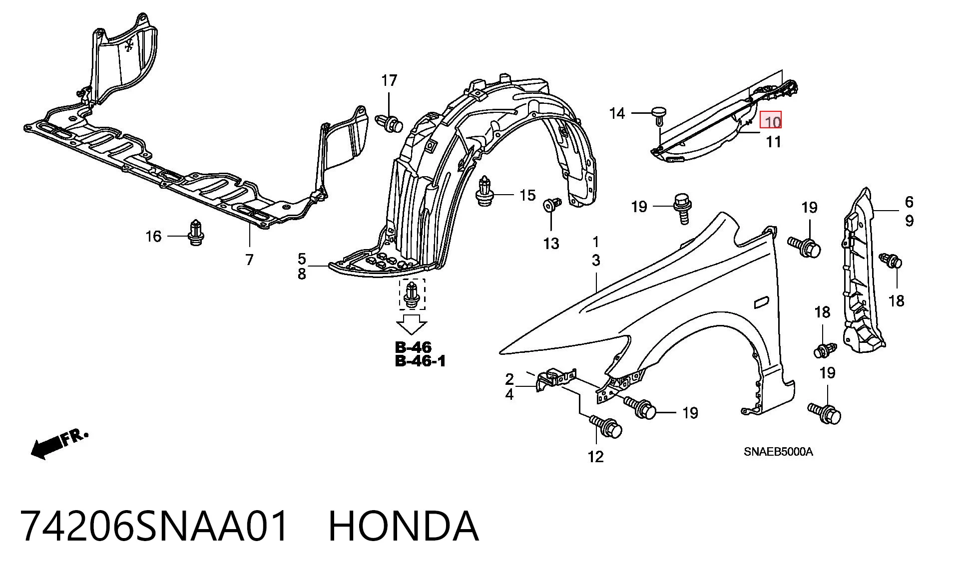 74206SNAA01 Honda 