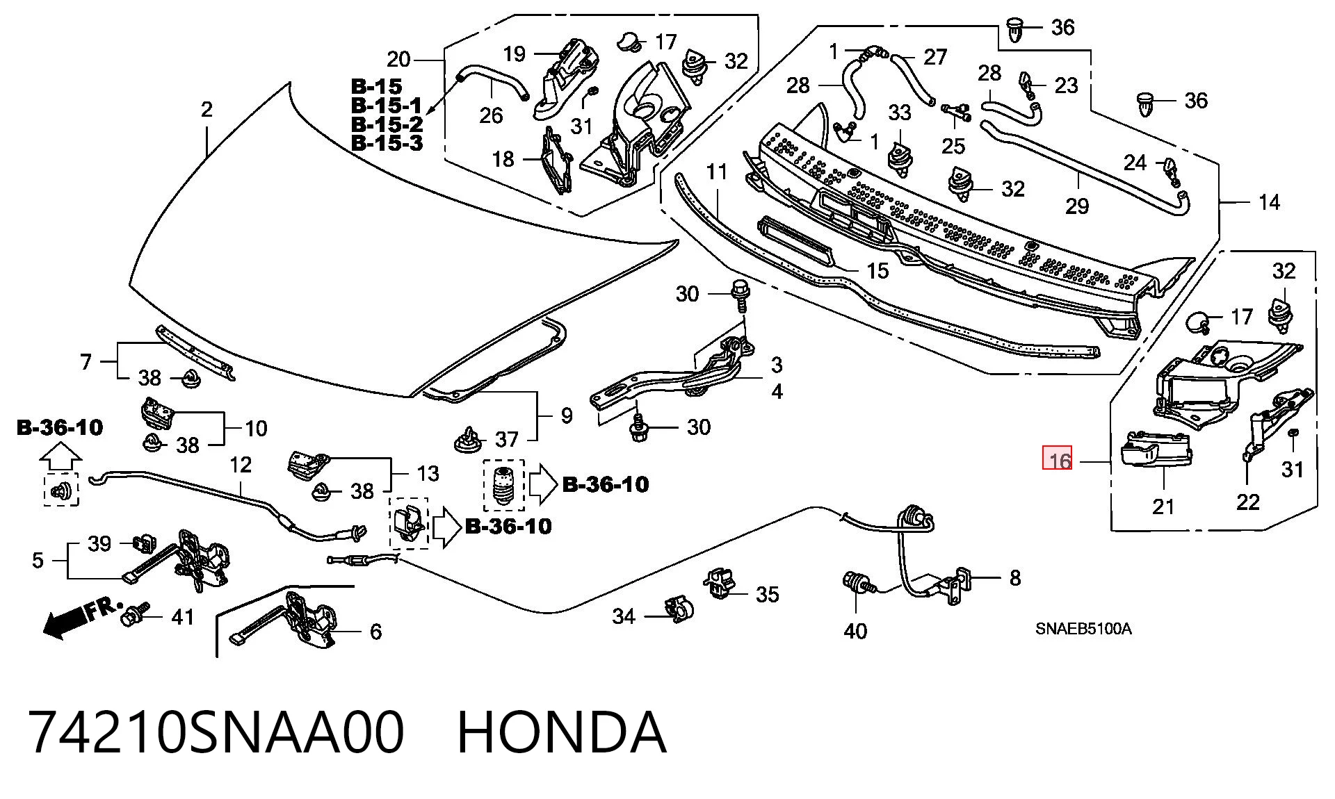 74210SNAA00 Honda 