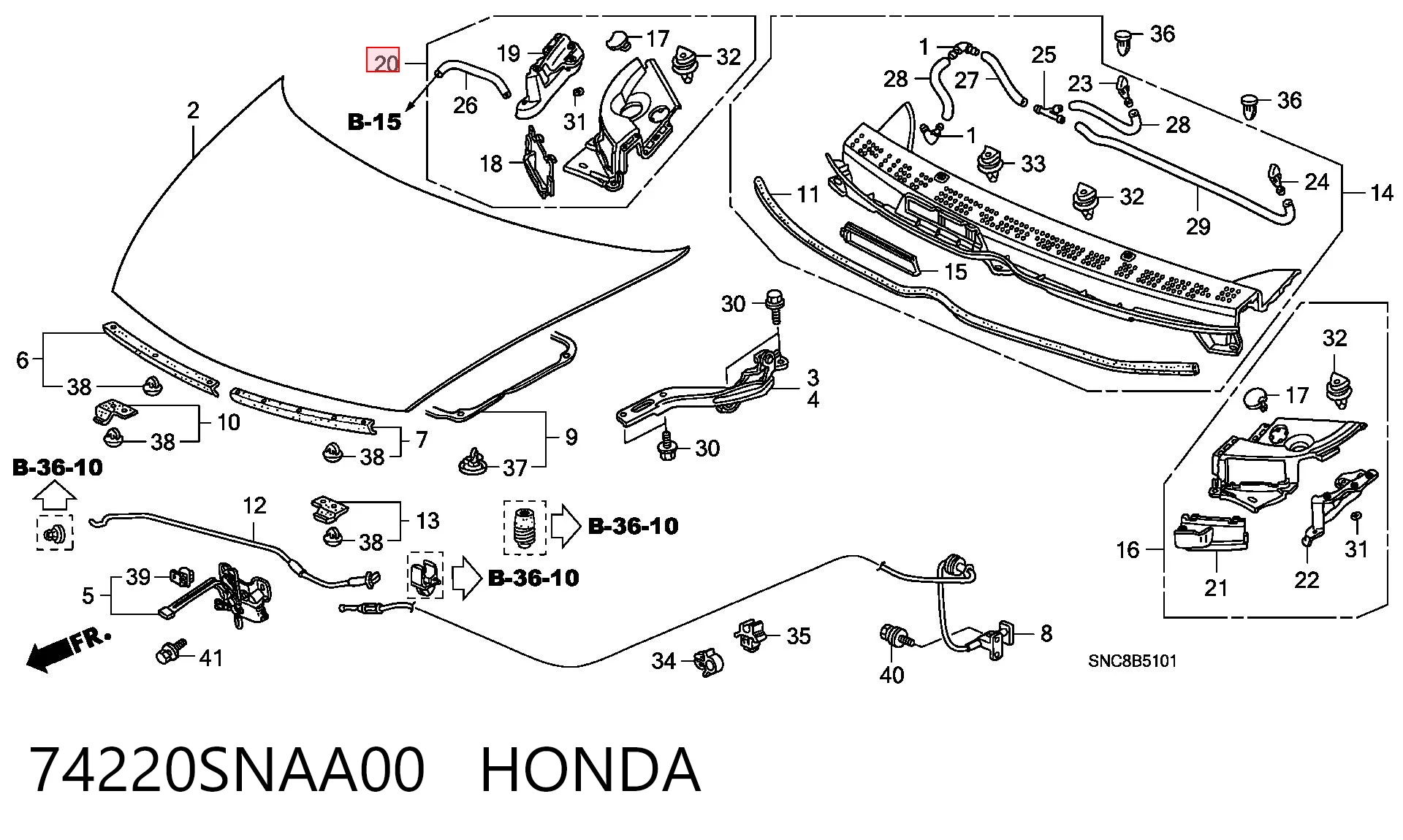 74220SNAA00 Honda 