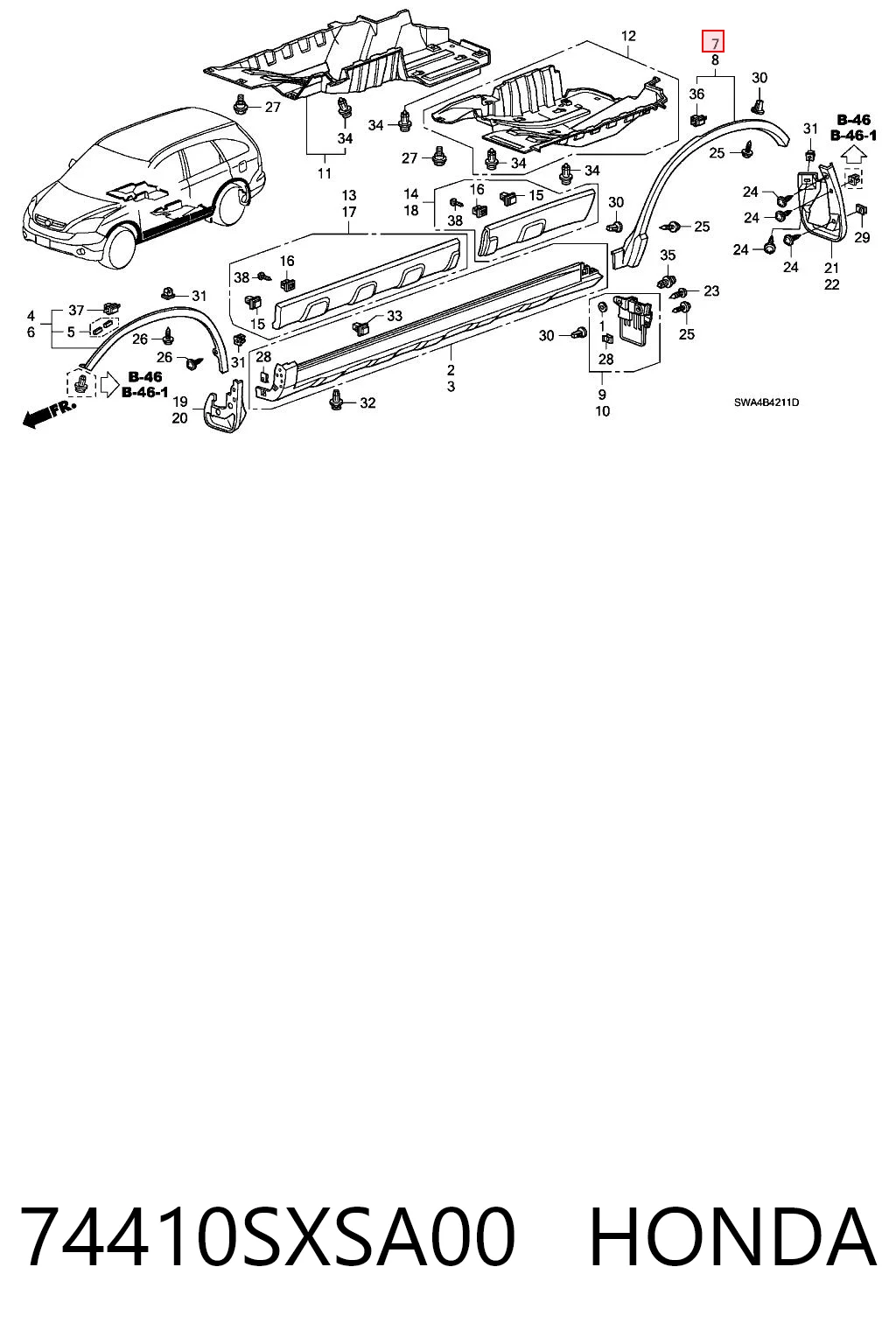 74410SXSA00 Honda 