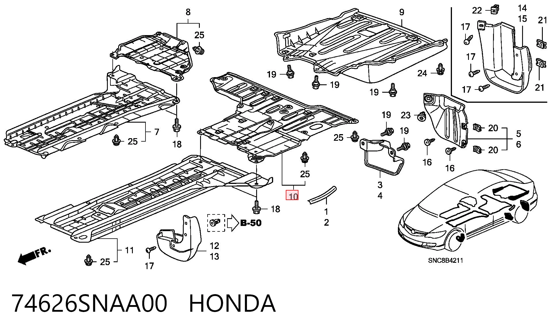 74626SNAA00 Honda 