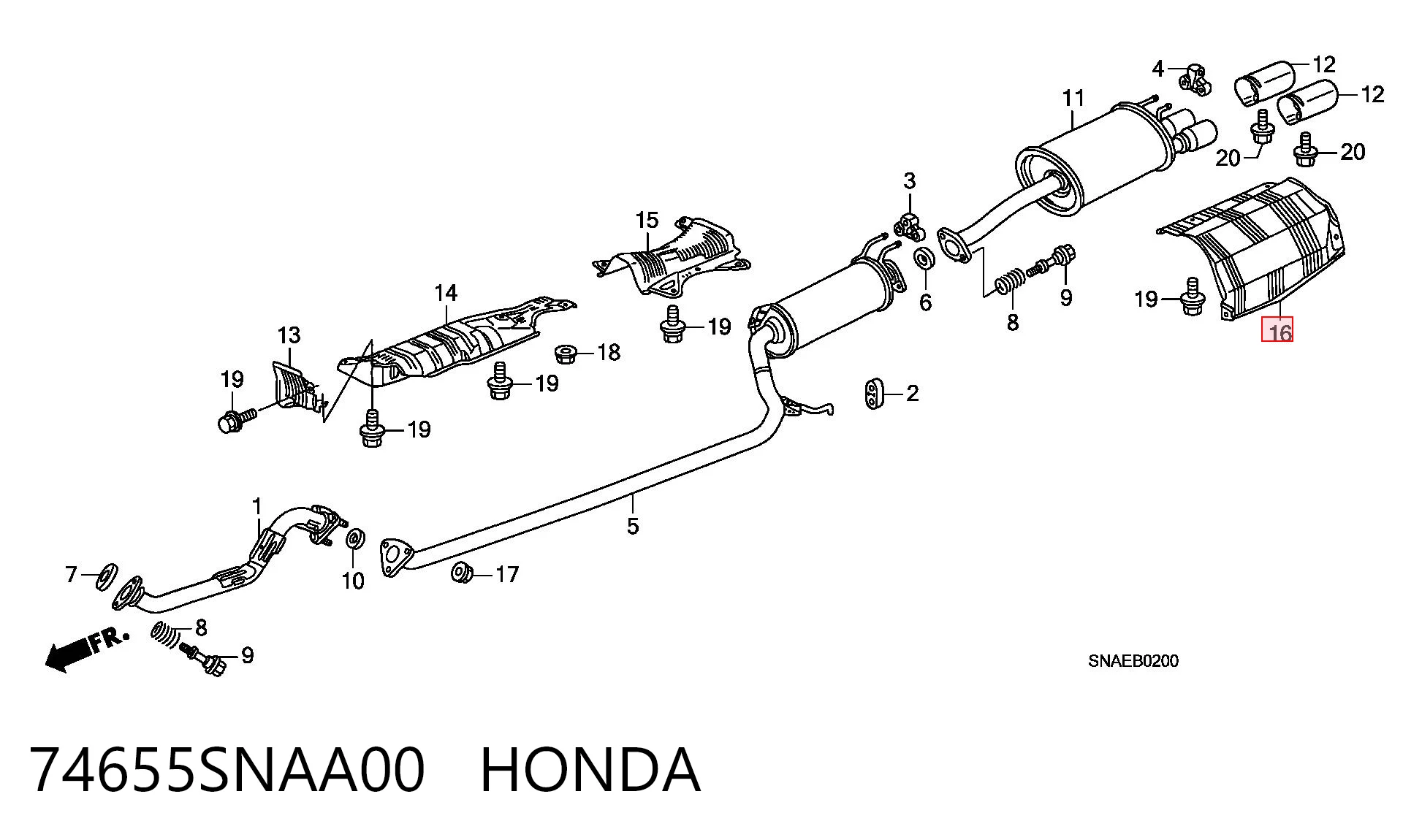 74655SNAA00 Honda 