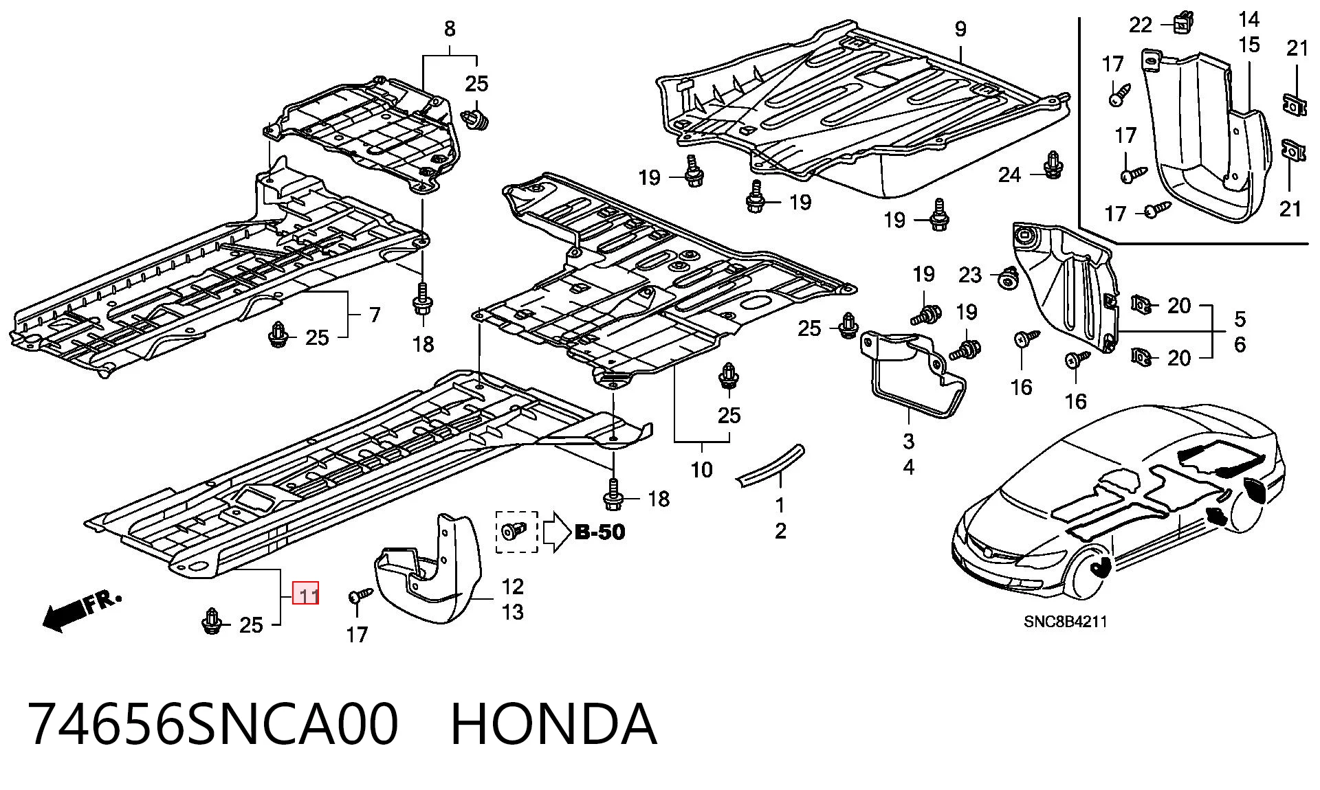 74656SNCA00 Honda 