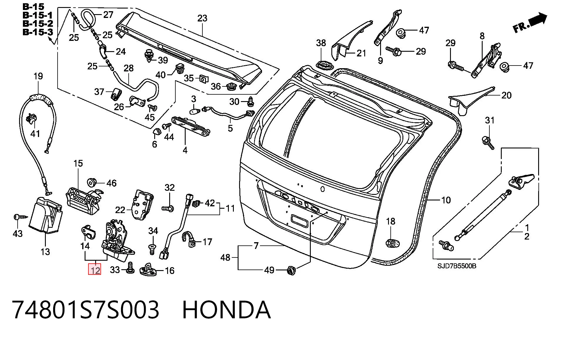 74801S7S003 Honda 